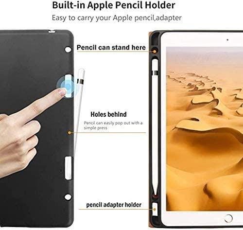 Premium Genuine Cowhide Leather Case for iPad Air 4 (10.9 Inch 2020 Model) with Built-in Apple Pencil Holder - Brown Folio Cover for iPad Air 4th Generation | Perfect for Office, Travel & Home Use