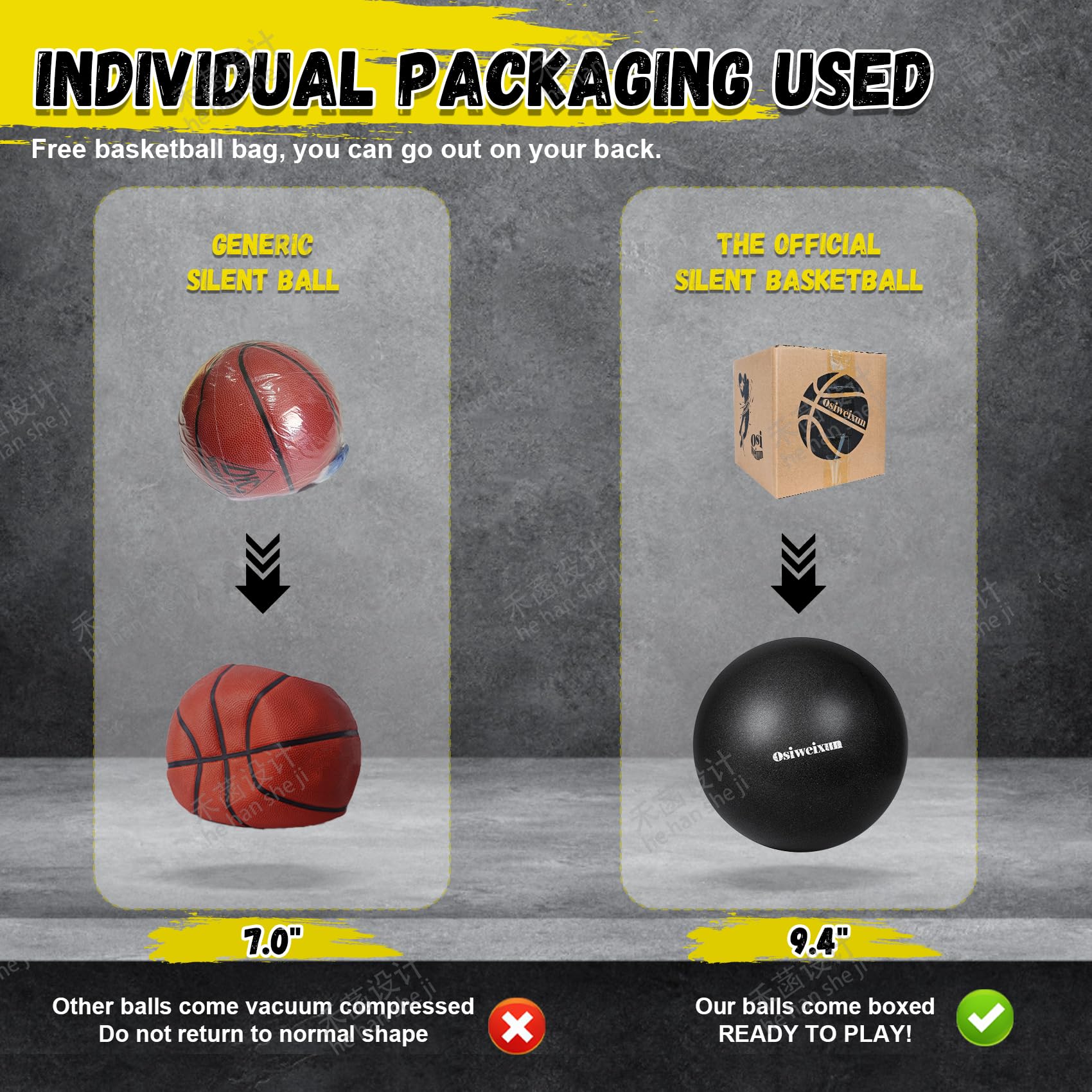 2024 Official Silent Basketball - Size 5 (25.5