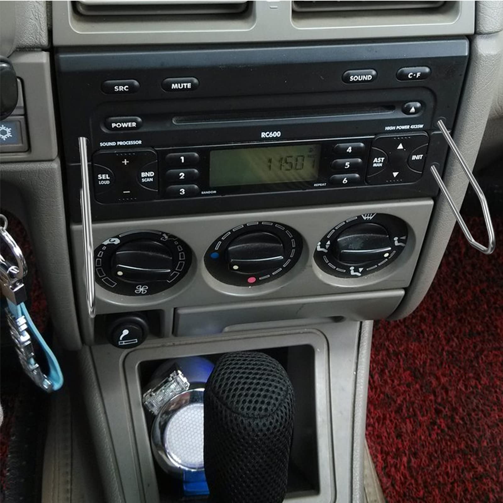 Ancable Car Radio Removal Tool Kit - Compatible with Ford Fiesta, Focus, Fusion, B-Max, C-Max, Kuga, Mondeo & Fiat Vehicles - Professional Head Unit CD Player Removal Keys for Easy Installation & Maintenance - Perfect for DIY Car Stereo Upgrades & Repairs