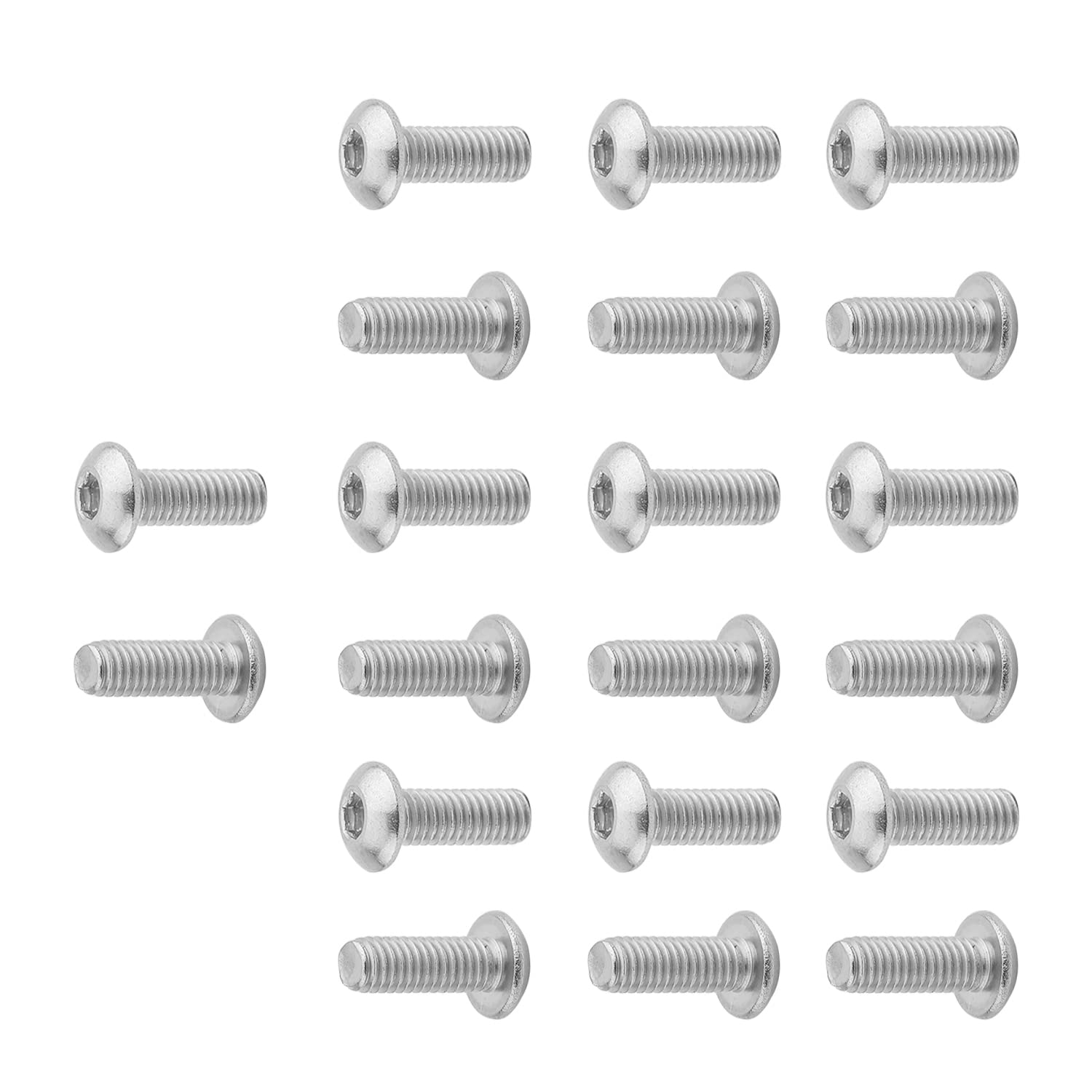 50Pcs M3x8mm Hex Socket Head Screws - Carbon Steel Fasteners for Furniture Assembly