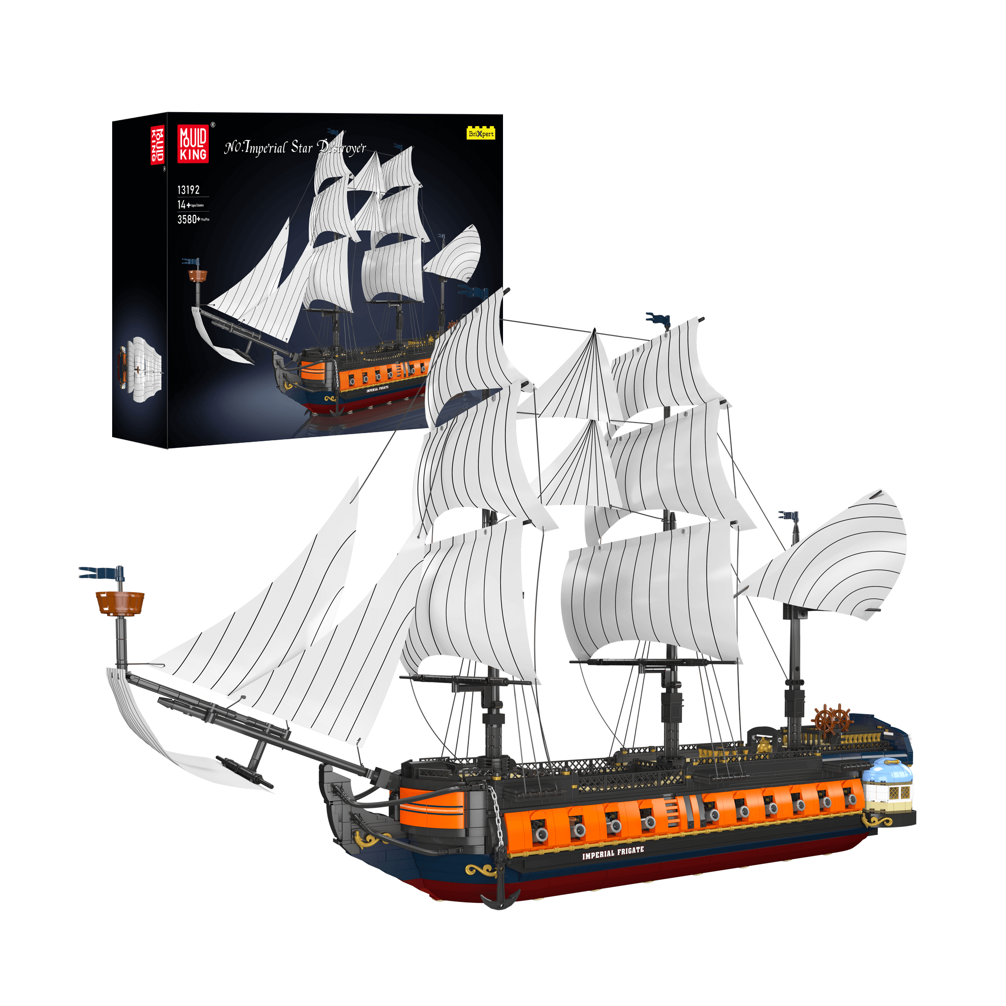 Mould King 13192 Imperial Frigate Model Building Set - 3,580 Piece Ship Model Kit for Adults & Teens | Perfect for Collectors, Display, and Creative DIY Projects