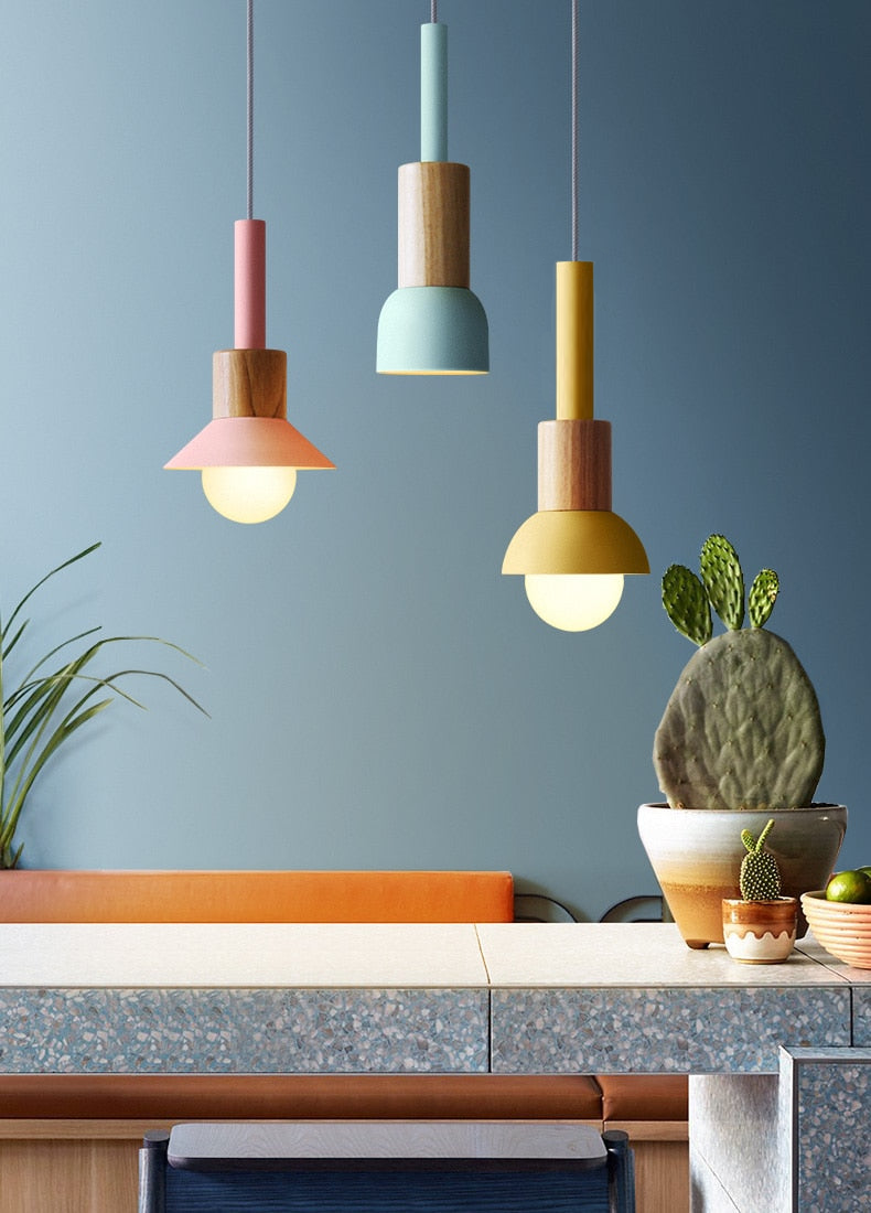 Stylish Astrid Metal & Wood Pendant Lights - Modern Industrial Ceiling Lighting for Kitchen, Dining Room & Living Room Decor
