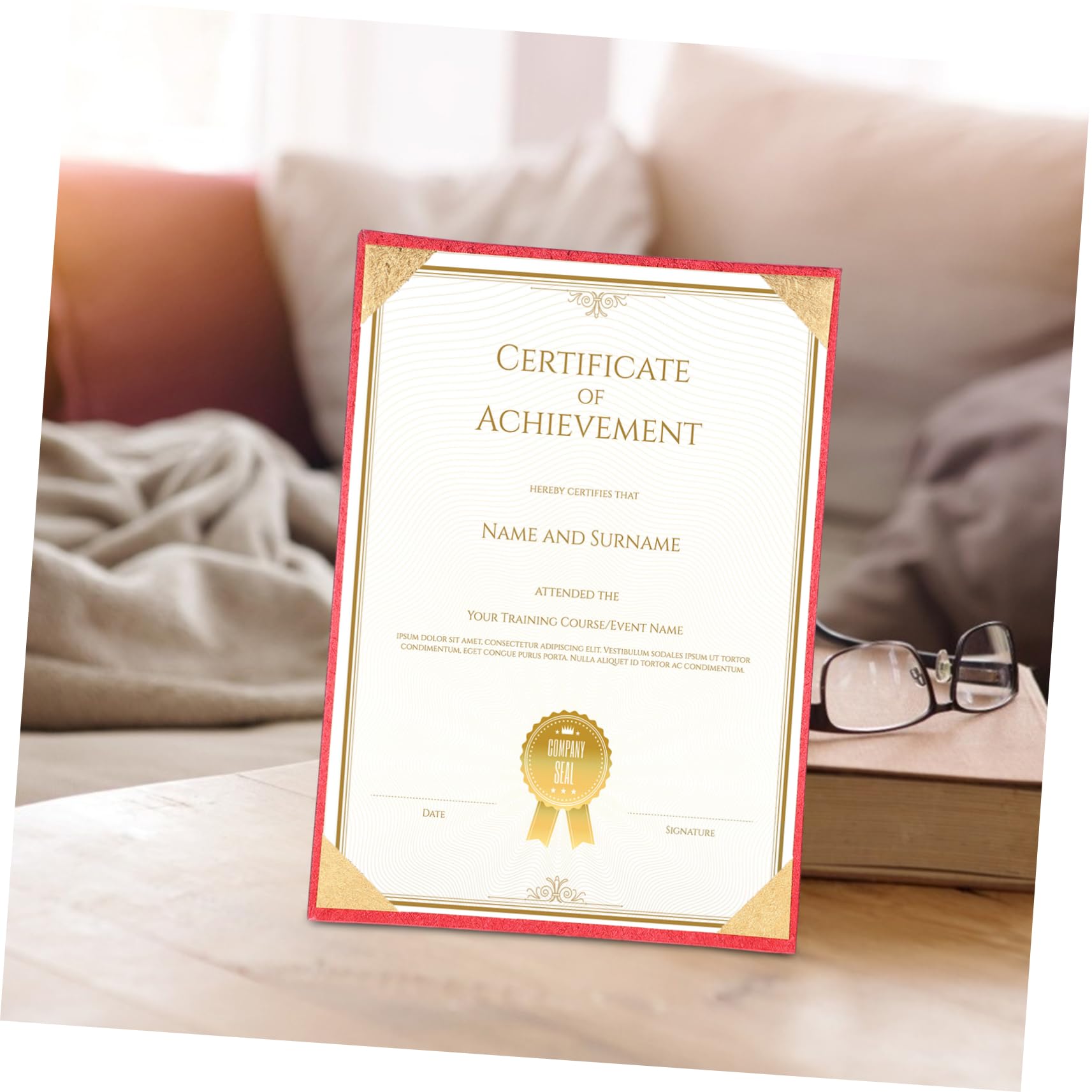 Lurrose 4-Pack Blank Decorative Certificate Paper - Premium Printable Award Certificates for School, Office & Events - 8.5 x 11 Inches Printer Paper for Diplomas, Recognition & Achievements