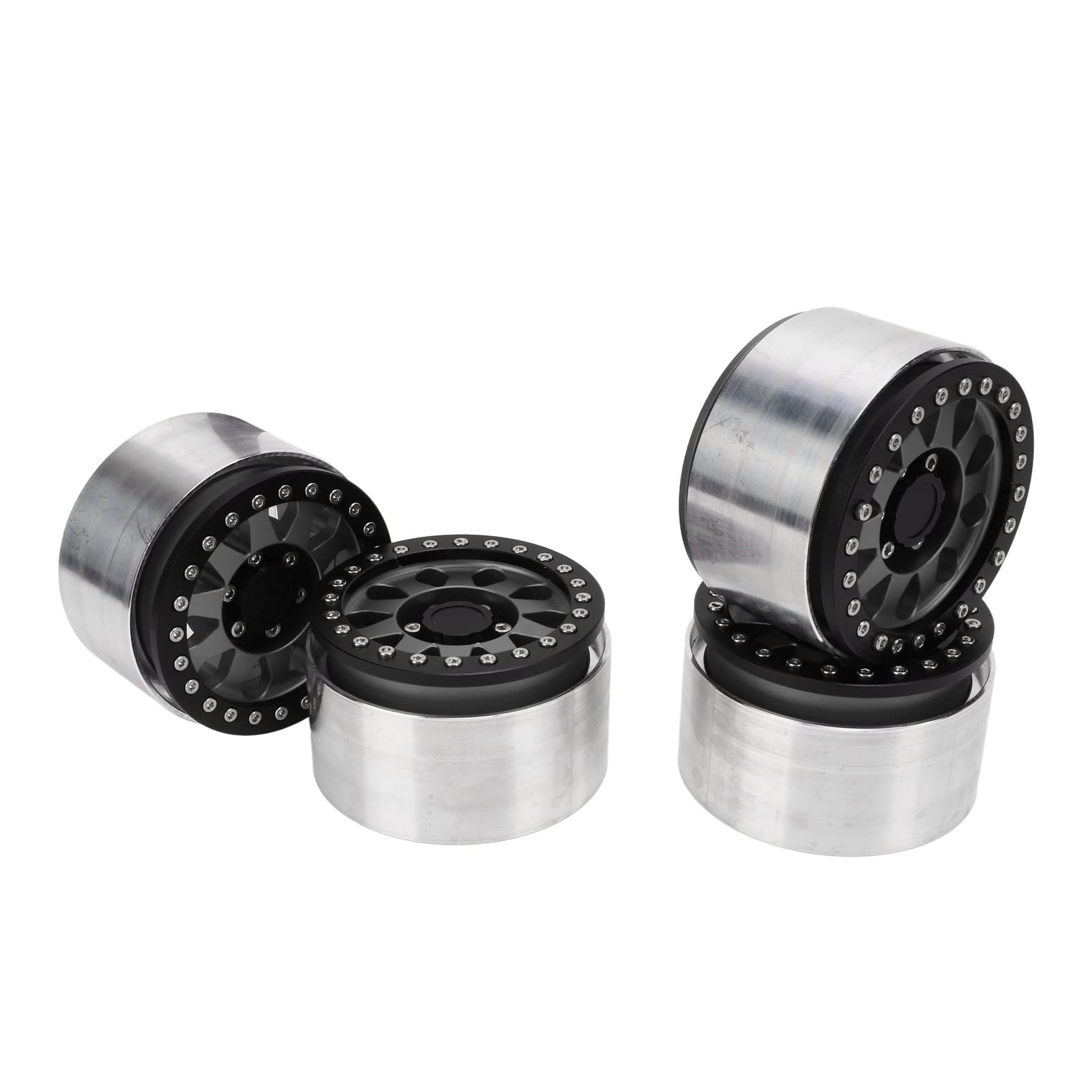 VGEBY 4pcs Aluminum Alloy RC Car Wheels - 2.9inch Replacement Rims for SCX6 1/6 Scale Off-Road RC Vehicles | Durable Upgrade Parts for Crawling, Racing & Trail Adventures