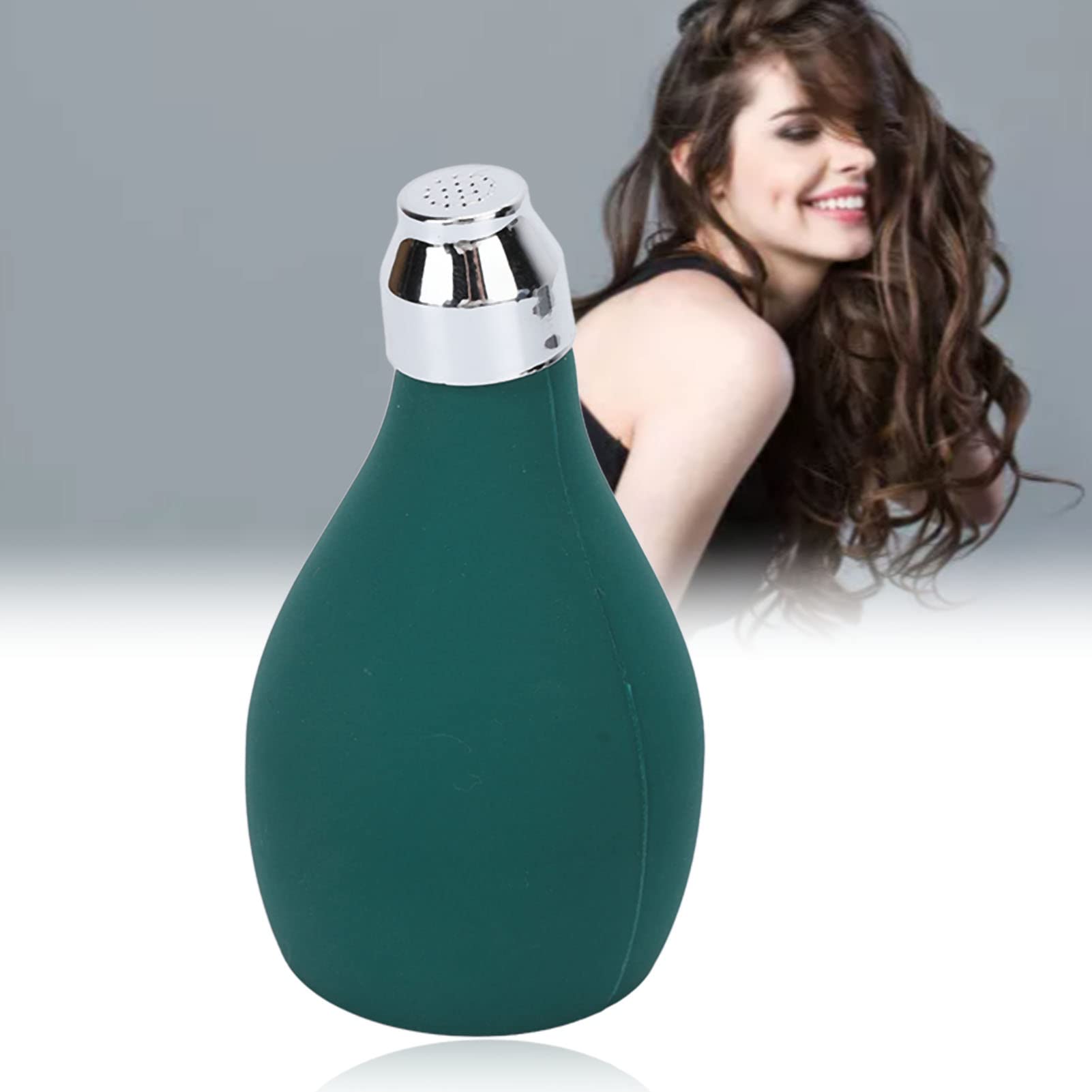 Dark Green Silicone Hair Fibers Spray Applicator - Powder Spray Pump for Hair Roots & Scalp | Salon & Home Use for Prickly Heat Powder & Hair Thickening