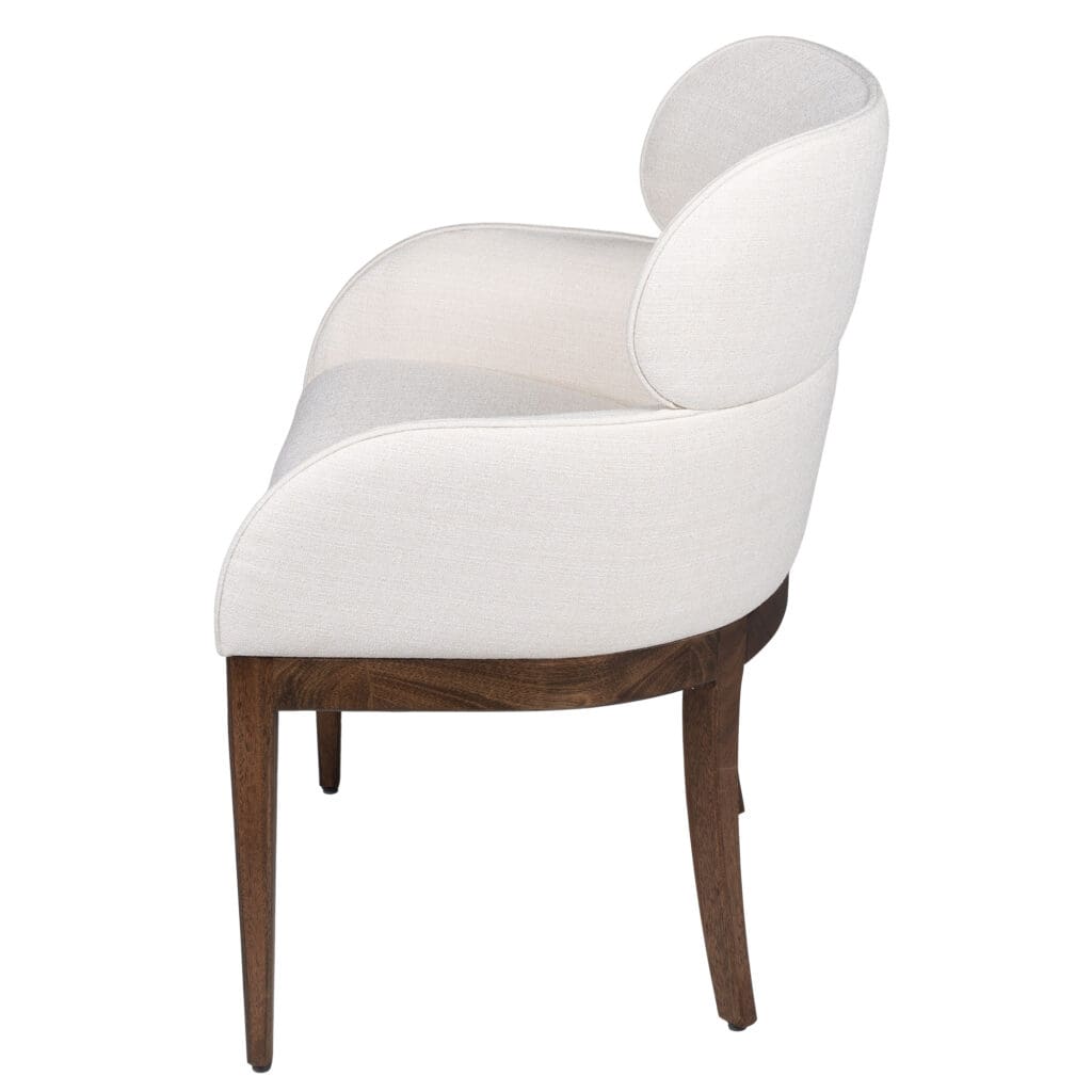 Cyan Design 11825 Lucien Dining Chair - Dark Brown & Off White Upholstered Side Chair for Dining Room, Kitchen, or Breakfast Nook - Elegant Modern Home Decor