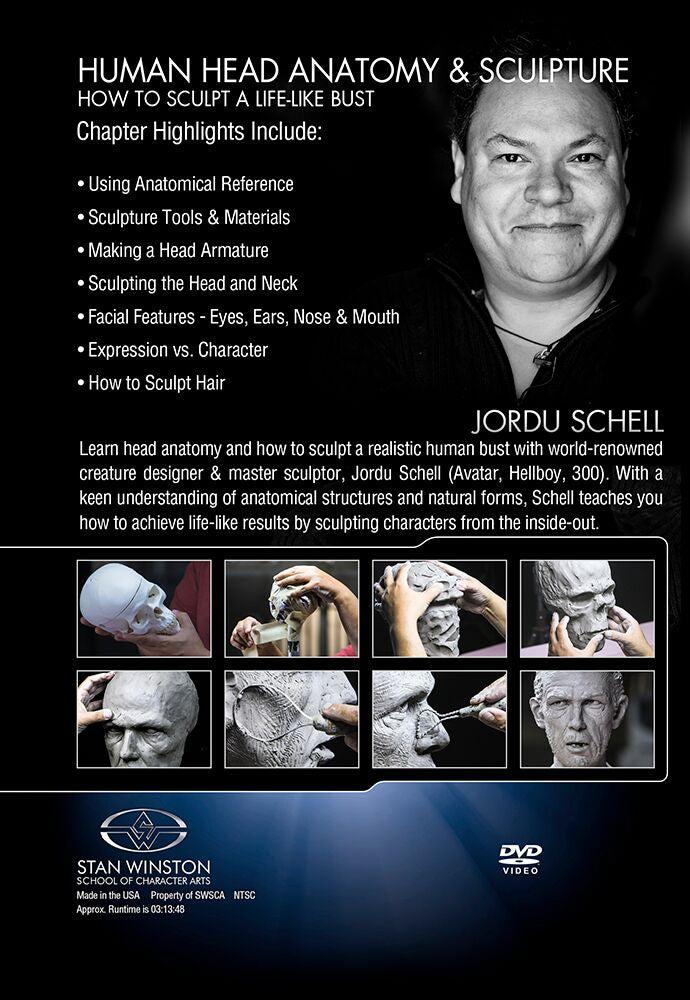 Stan Winston Studio Human Head Anatomy & Sculpture DVD - Professional Makeup Effects Tutorial for Artists & Students - Perfect for Halloween, Cosplay & Film Production