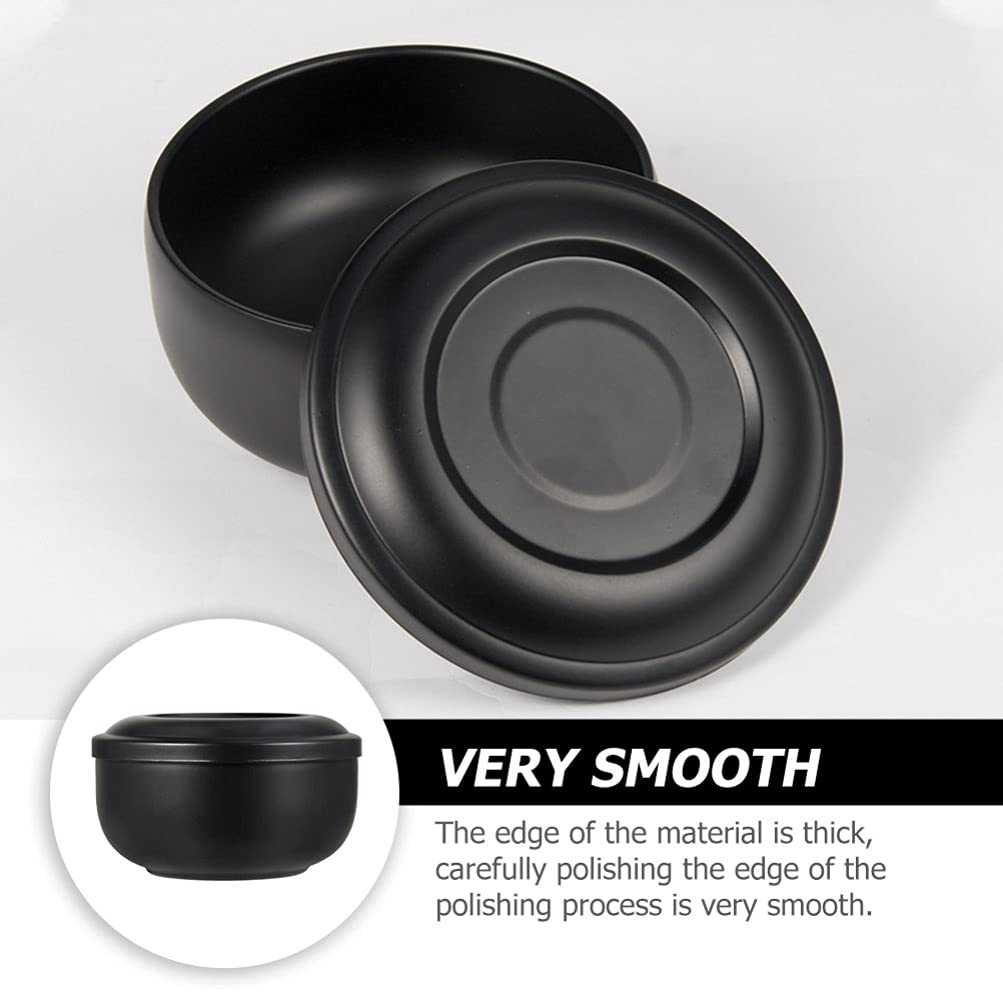 Premium Stainless Steel Shaving Bowl with Lid - Unbreakable Beard Shaving Soap Container & Foam Bowl for Travel - Durable Metal Shaving Accessory for Men's Grooming & Hair Care - Perfect for Home, Barber Shop & Camping Use