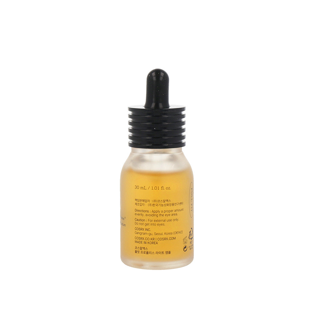 COSRX Full Fit Propolis Light Ampoule 30ml - Hydrating & Brightening Face Serum with Propolis Extract for Glowing Skin | Perfect for Daily Skincare Routine & Nighttime Moisturizing