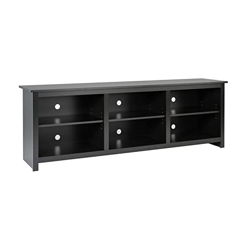 Atlin Designs 72 Inch Black TV Stand for Living Room - Modern Entertainment Center with Storage for Flat Screen TVs up to 80 Inches | Perfect for Home Theater & Media Organization