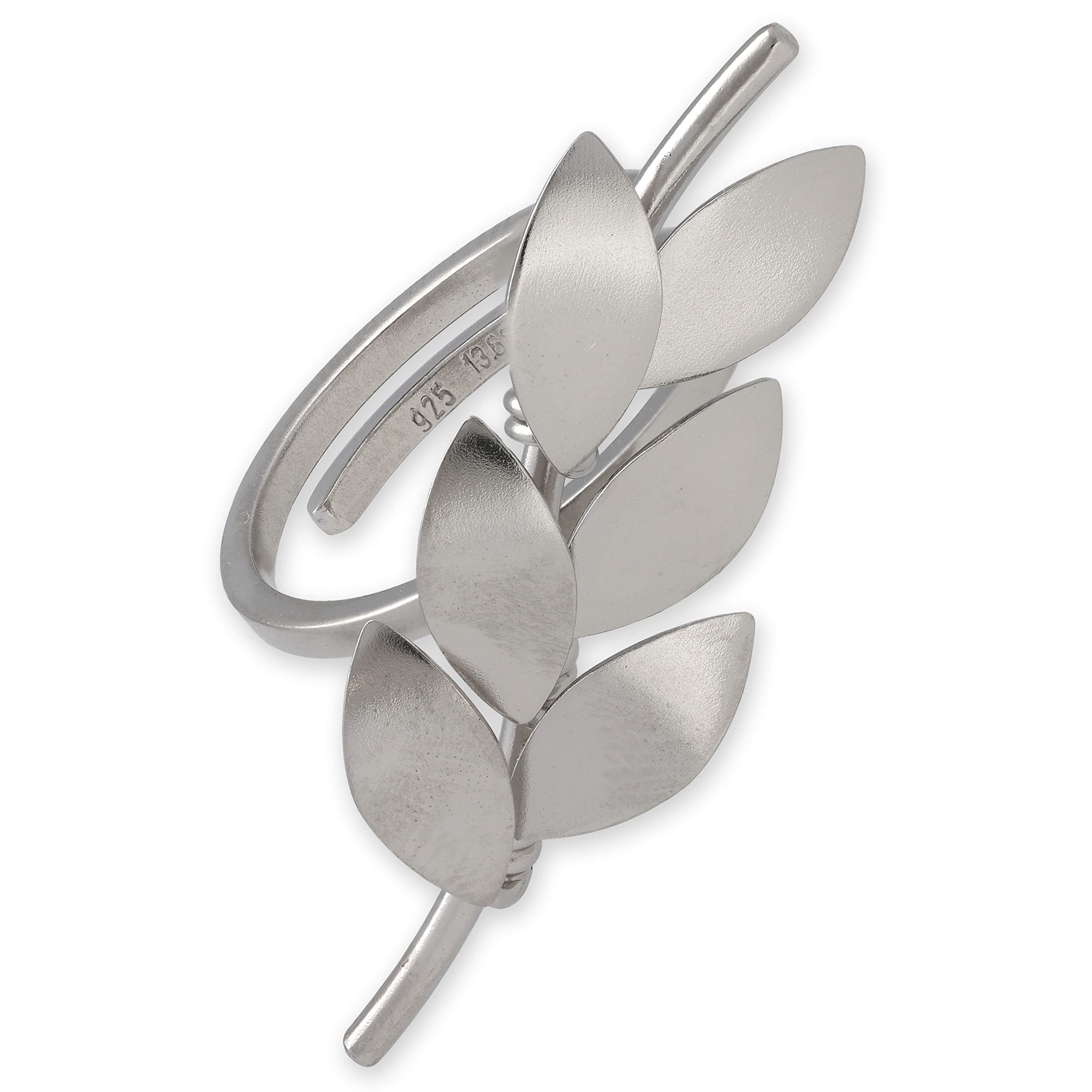 Elegant Sterling Silver Olive Leaf Ring for Women - Greek Jewelry, Unique Statement Ring, Unusual Gift for Mother's Day | Perfect for Weddings, Date Nights & Special Occasions