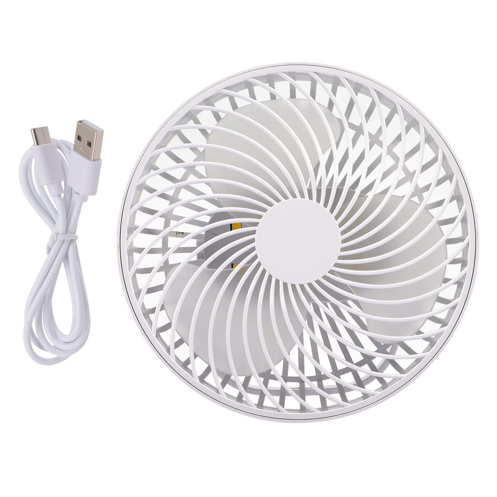 OSALADI USB Desk Fan with LED Night Light - Portable, Rechargeable Small Personal Fan for Office, Home & Travel | Quiet Cooling for Workspace, Bedroom & Outdoor Use