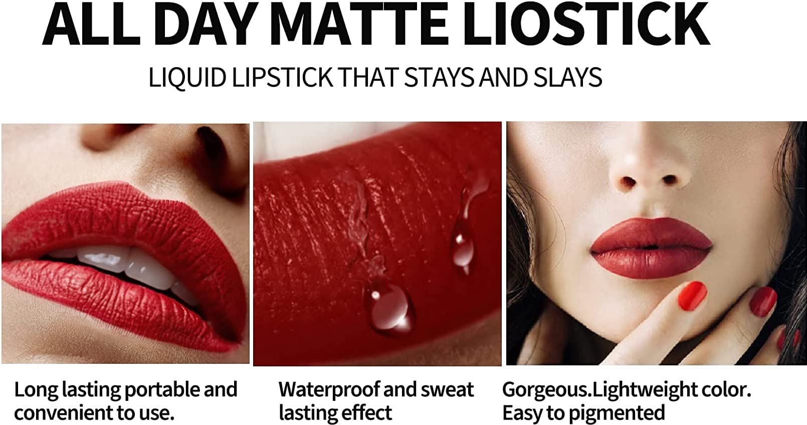 Matte Liquid Lipstick - Long Lasting Waterproof Velvet Lipstick for All-Day Wear | Perfect for Parties, Weddings & Everyday Makeup Looks
