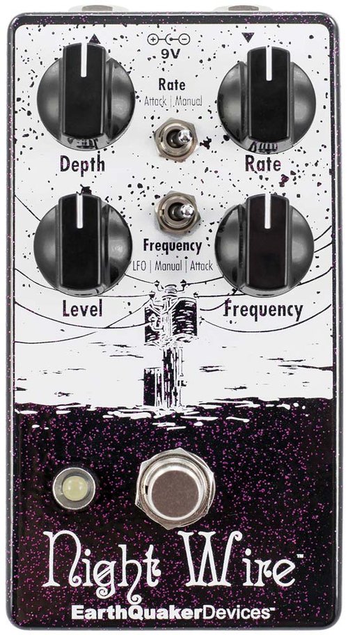 EarthQuaker Devices Night Wire V2 Harmonic Tremolo Pedal - Vintage-Inspired Guitar Effects for Ambient & Shoegaze Music - Perfect for Studio Recording & Live Performances