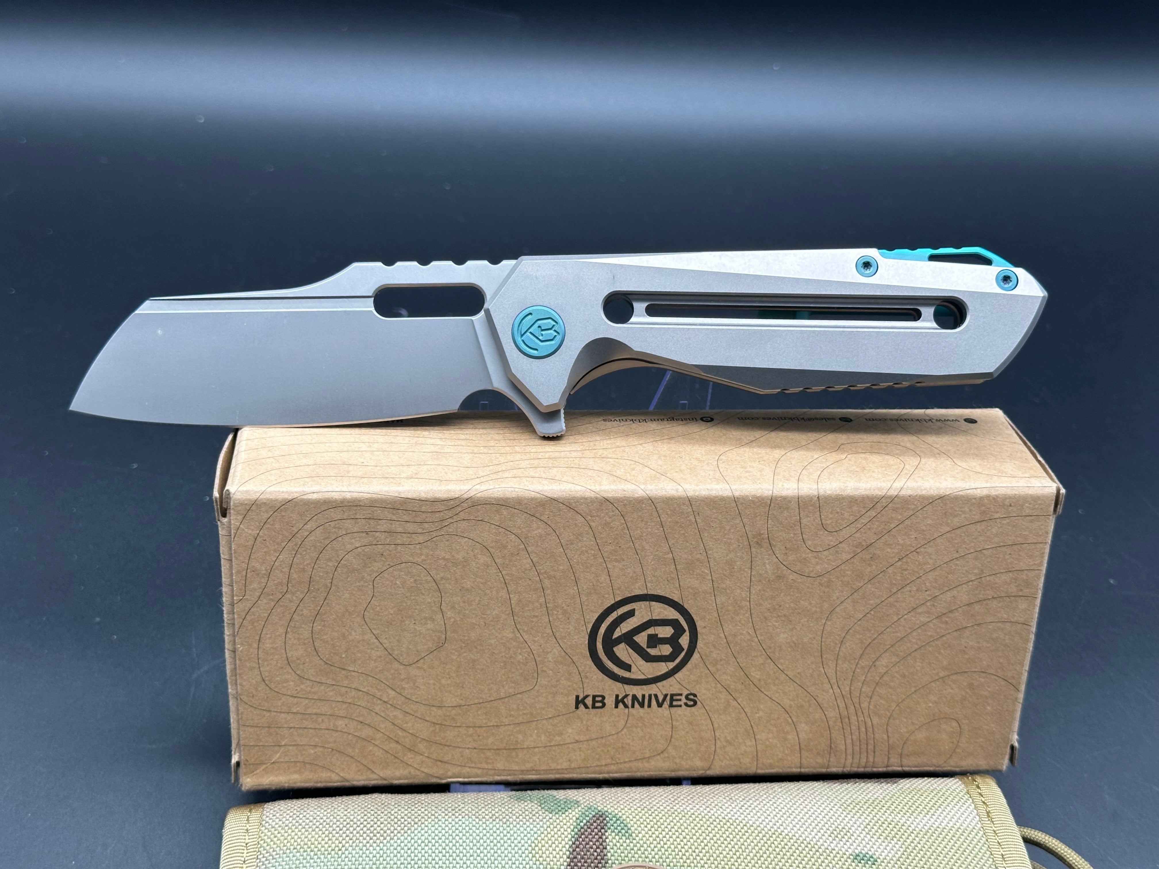 Premium Titanium Handle Atlas Frame Lock Tactical Flipper Knife - EDC Pocket Knife for Outdoor Camping, Hunting & Survival Gear