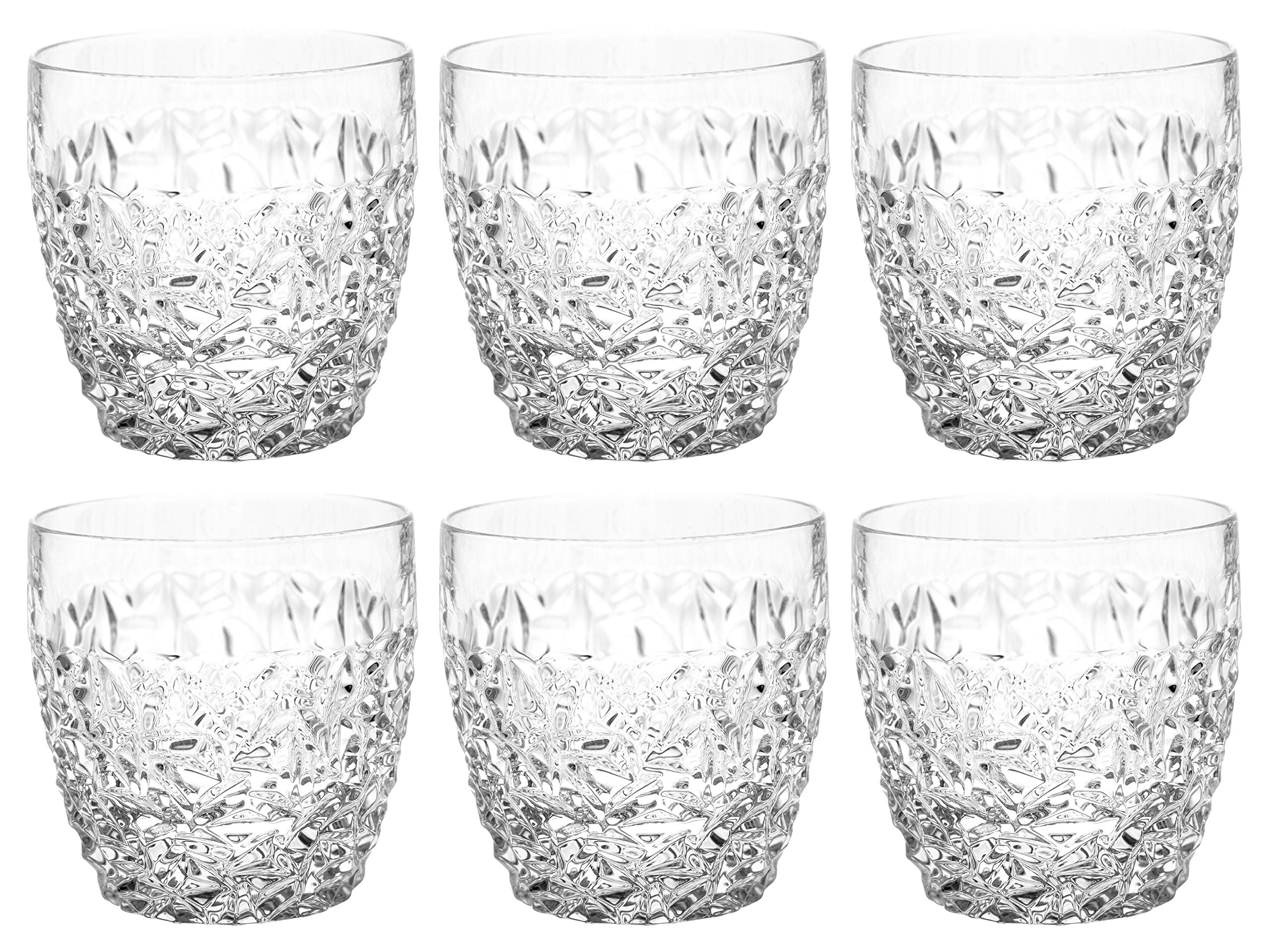 Premium 12 oz Double Old Fashioned Whiskey Glasses Set of 6 - Crystal Clear European Made Bourbon Tumbler Glasses for Scotch, Cocktails, Water & Beverages - Perfect for Home Bars, Dinner Parties & Gifts