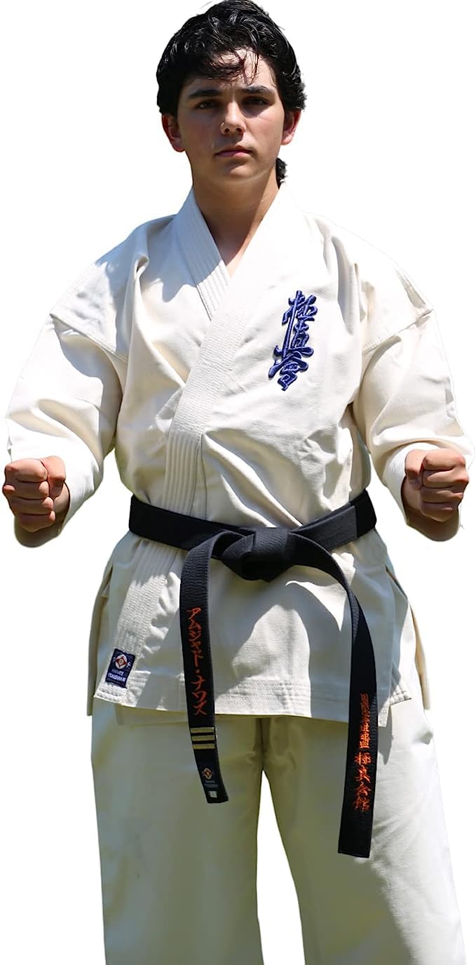 Victorbudo USA 14oz Kyokushin Karate Gi - Heavyweight Cotton Canvas Martial Arts Uniform for Kids & Adults (Unisex, Unbleached) - Perfect for Training, Competitions & Dojo Practice