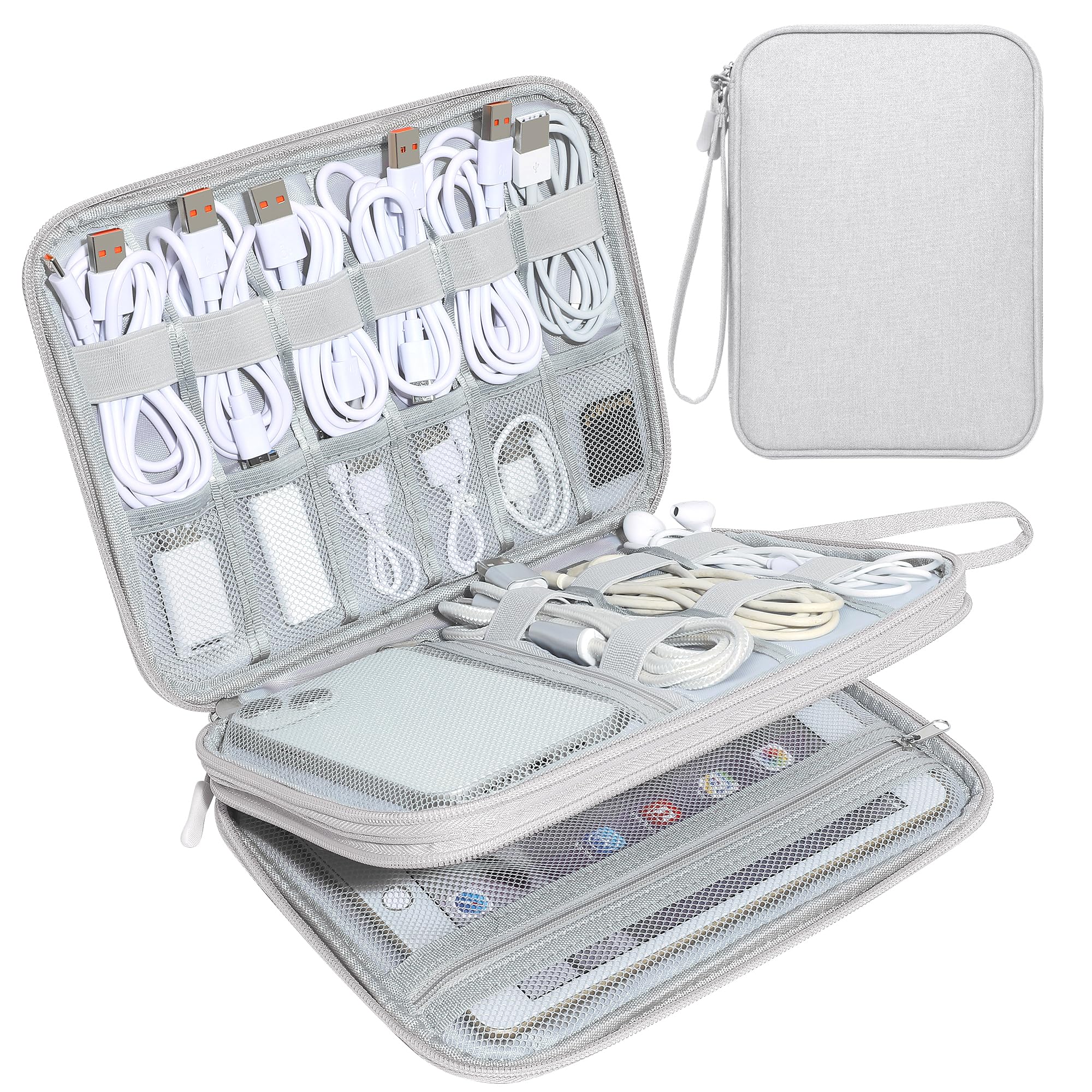 CILLA Electronics Organizer Travel Case - Compact Cable & Cord Organizer Bag for Charger, Phone, Earbuds - Perfect for Business Trips, Vacation & Daily Commute