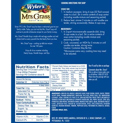Mrs. Grass Chicken Noodle Soup Mix - Classic Homestyle Flavor for Quick & Easy Meals, Family Dinners & Cozy Nights