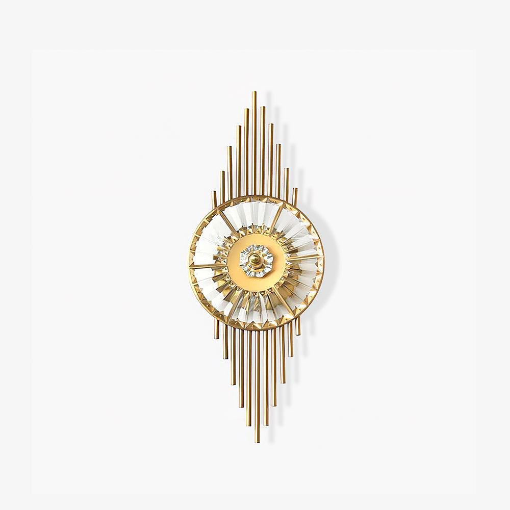 Crystal Gear Gold Wall Light - Elegant Decorative Sconce for Living Room, Bedroom, and Hallway Lighting | Perfect for Home Decor and Ambient Illumination