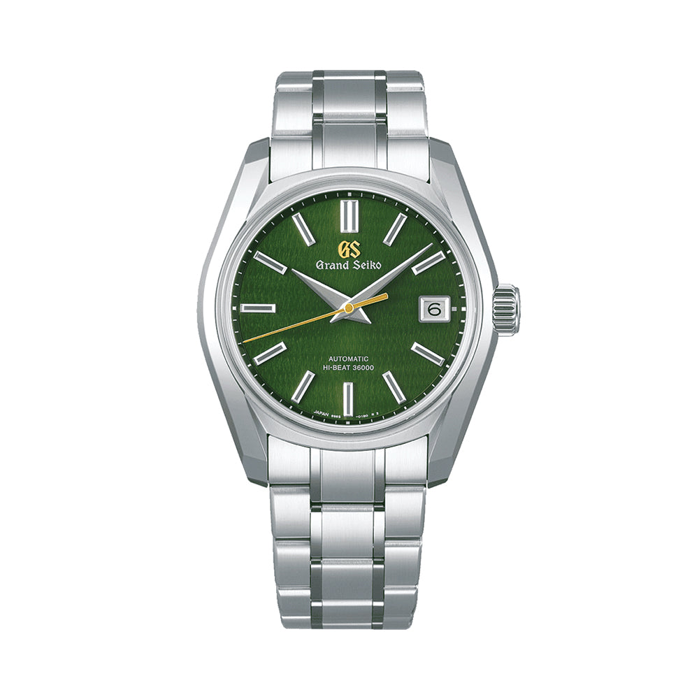 Seiko SBGH351 Rikka Heritage Hi-Beat 36000 40mm Automatic Green Dial Men's Watch with Stainless Steel Bracelet - Perfect for Dress, Business, and Special Occasions