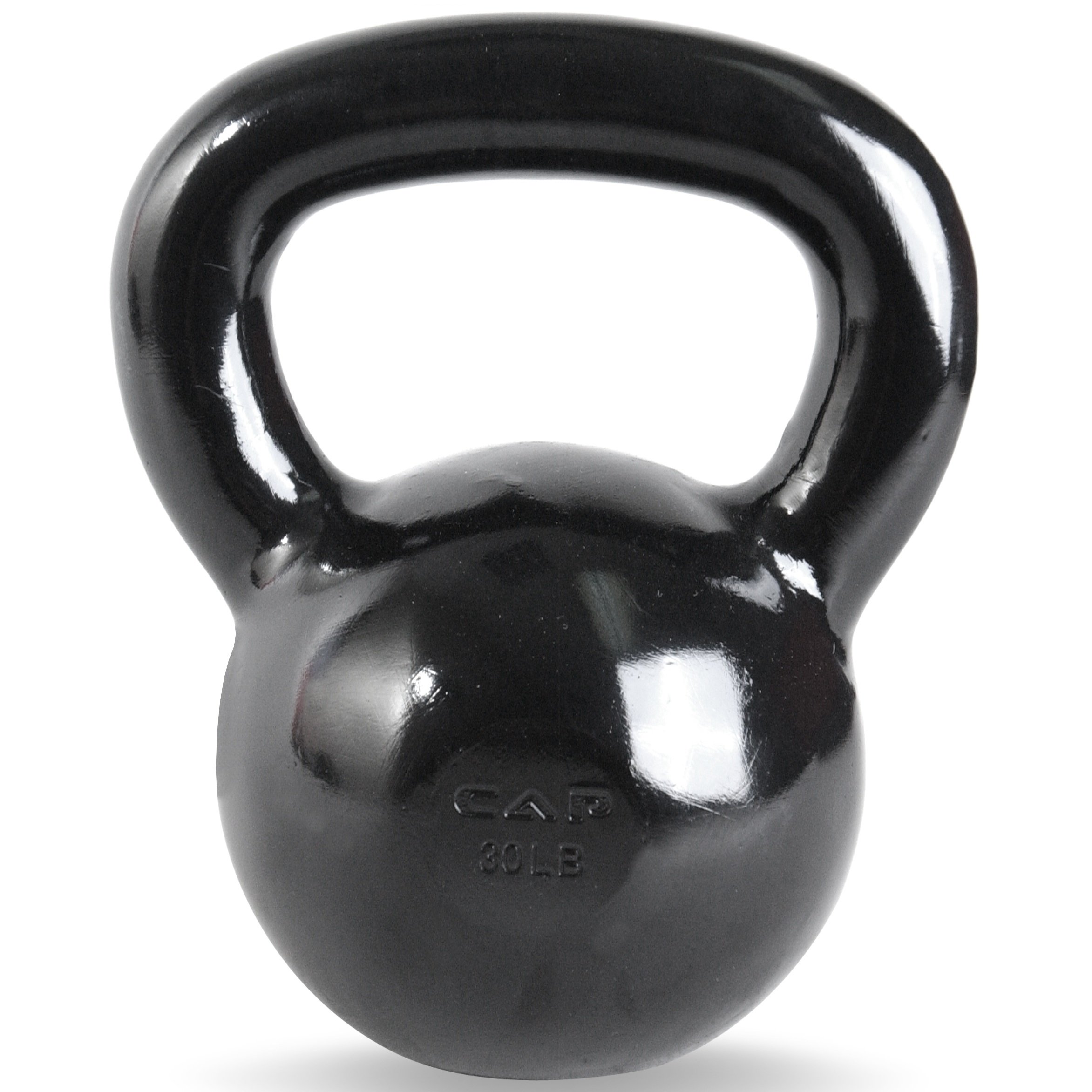 Premium Enamel Coated Cast Iron Kettlebell by Cap Barbell - Durable Home Gym Equipment for Strength Training, CrossFit & Weightlifting