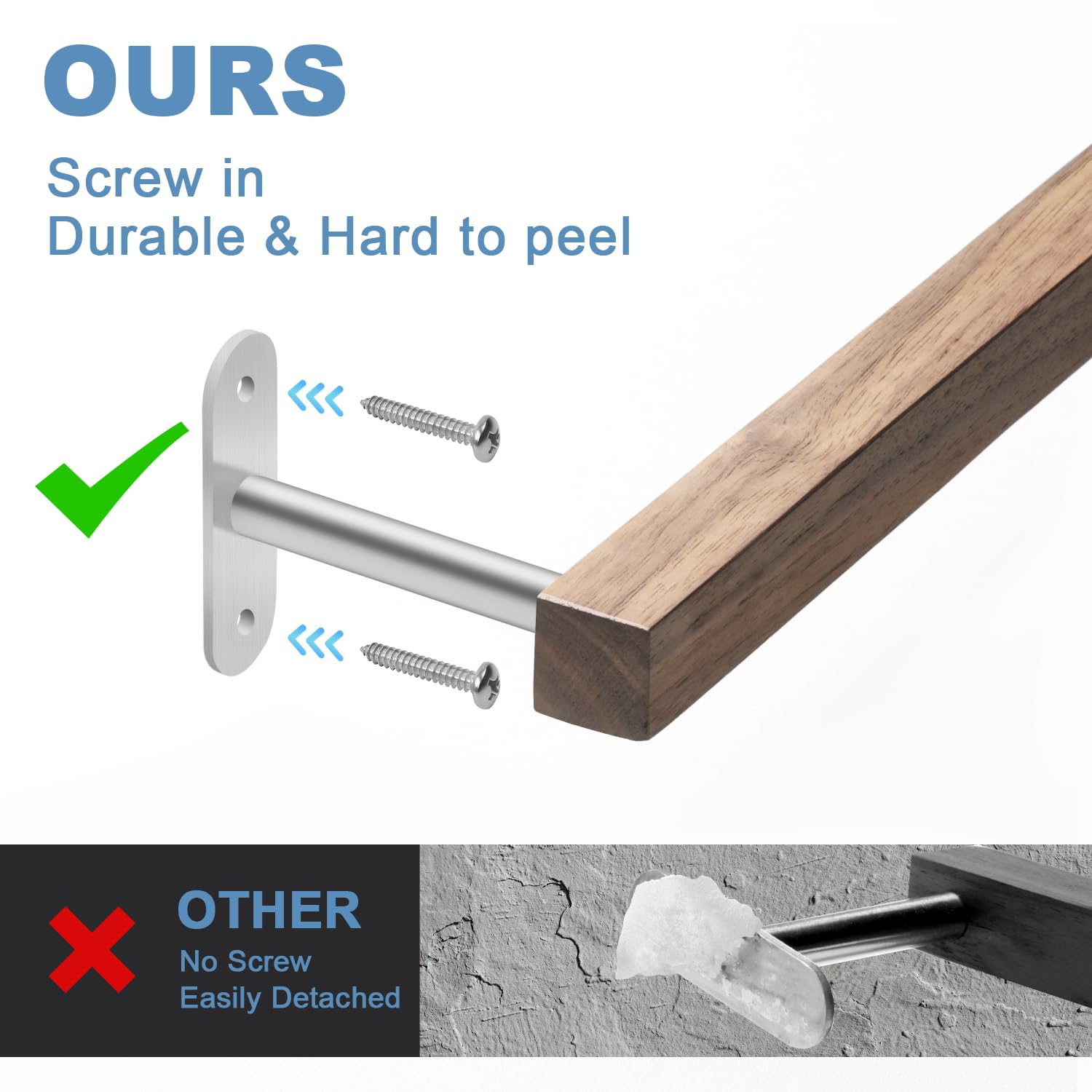 27 Inch Walnut Wooden Bathroom Towel Rack - Heavy Duty Wall Mounted Towel Holder for Modern Bathroom Decor - Perfect for Spa, Guest Bathrooms & Luxury Home Decor