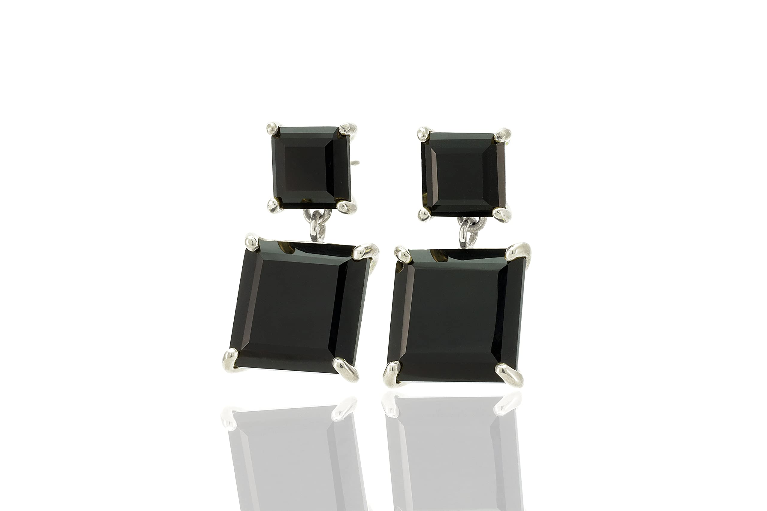 Luxury Black Onyx Gold Dangle Earrings with Multi-Gemstones | Handmade Statement Jewelry for Women | Perfect for Weddings, Parties & Special Occasions | Elegant Gift for Her