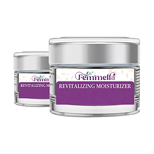 Femmella Revitalizing Moisturizing Cream - 2 Pack (4.6oz Each) - Hydrating Face Moisturizer for Dry Skin, Day & Night Use - Perfect for Daily Skincare Routine & Travel