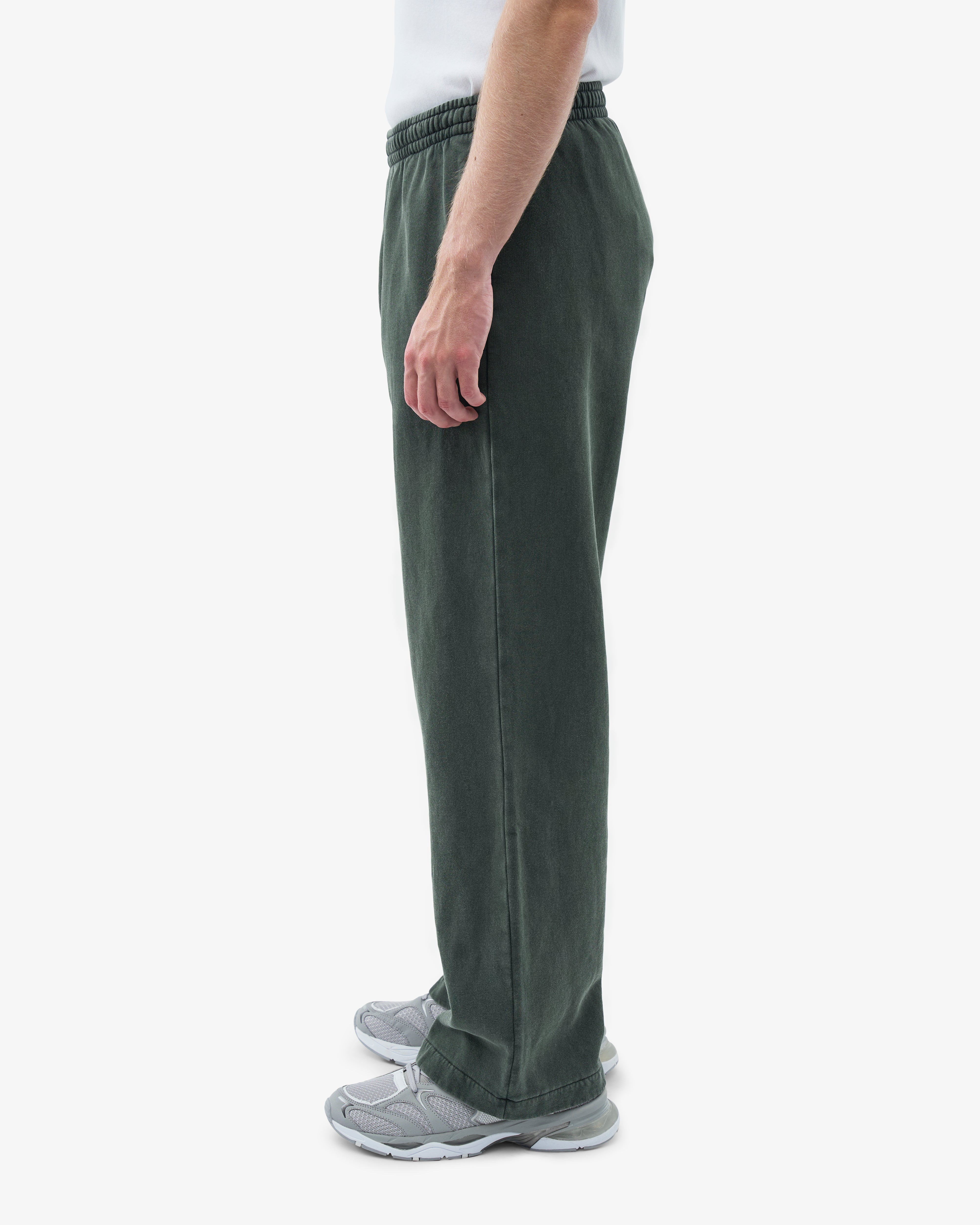 Organic Straight Leg Sweatpants for Women - Soft Cotton Joggers with Pockets | Midnight Forest Green | Lounge, Yoga & Casual Wear