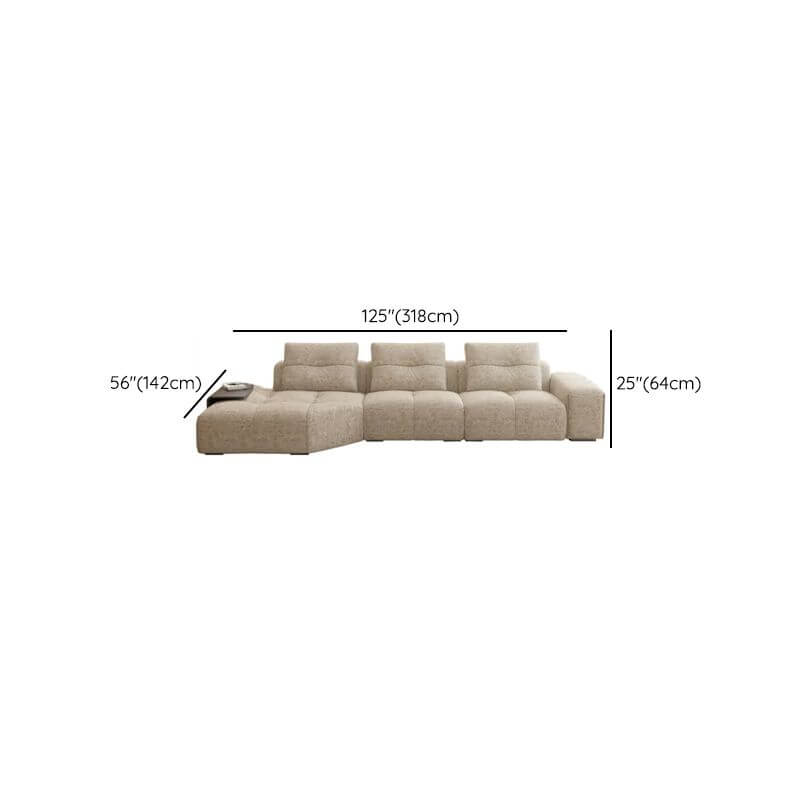 L-Shaped Sectional Sofa with Chaise Lounge for 2 People - Sturdy Hidden Support Frame - Perfect for Small Living Rooms, Apartments & Home Theater Seating