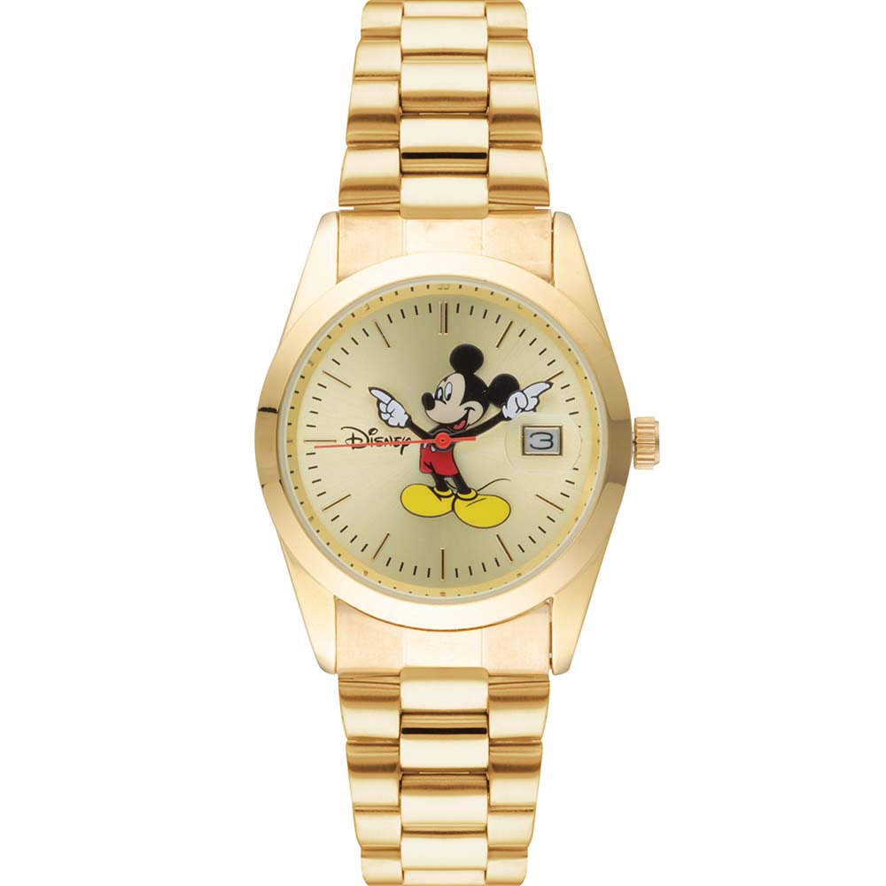 Disney Mickey Mouse Gold Tone Watch for Men & Women - Stylish Casual & Dress Timepiece for Everyday Wear, Gifts, and Collectibles