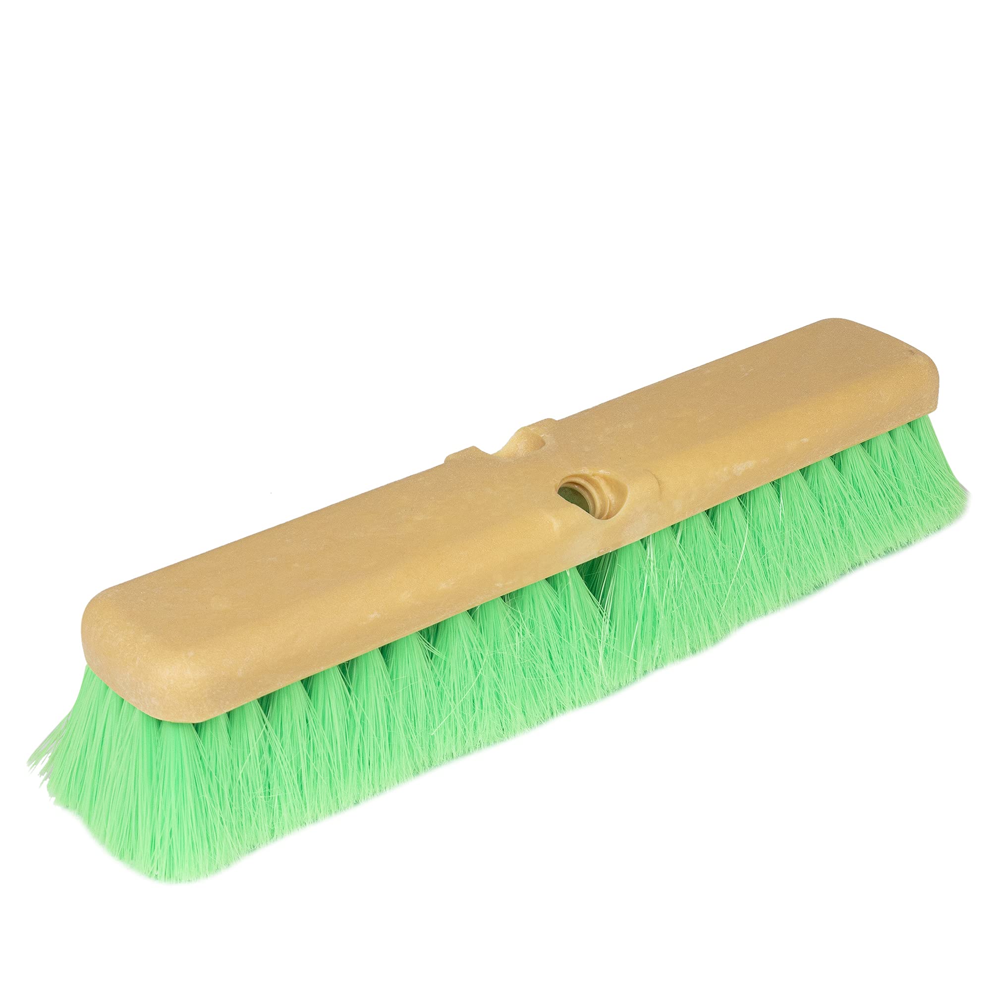 Teravan Green Obround Flow Through Scrub Brush - Ultra Soft Bristle Car Wash Brush for RVs, Trucks, Boats, Windows & Floors (14 Inch) - Perfect for Vehicle Detailing, Marine Cleaning & Household Deep Cleaning