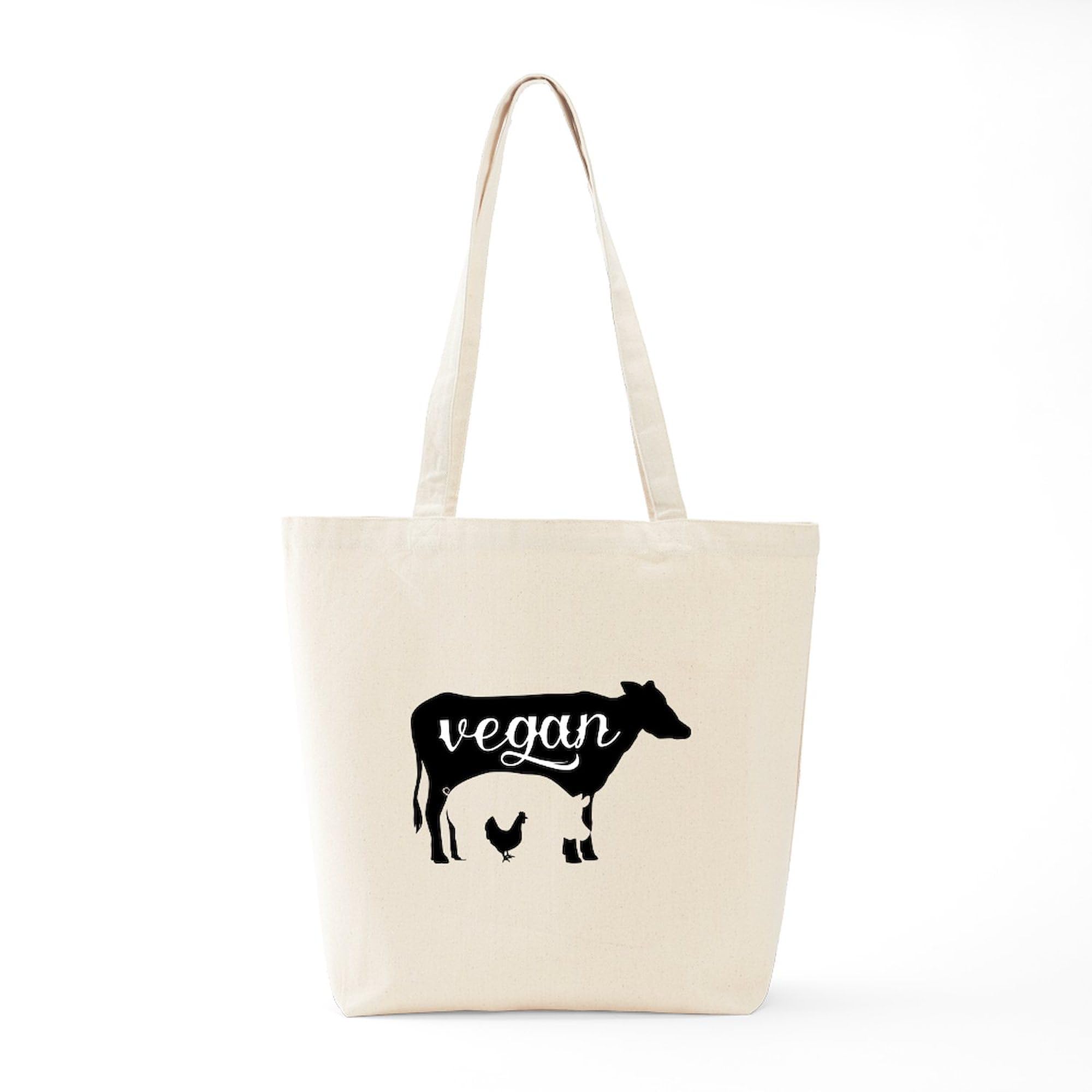 Friends Not Food Tote Bag - Eco-Friendly Natural Canvas Reusable Shopping Bag for Groceries, Beach & Farmers Market