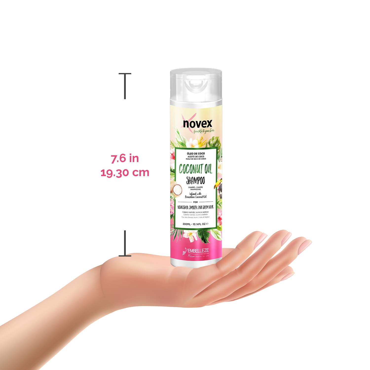 Novex Coconut Oil Shampoo and Conditioner Set - 10.1oz Each for Hydrating & Repairing Dry, Damaged Hair - Perfect for Curly, Natural & Chemically Treated Hair Care Routine