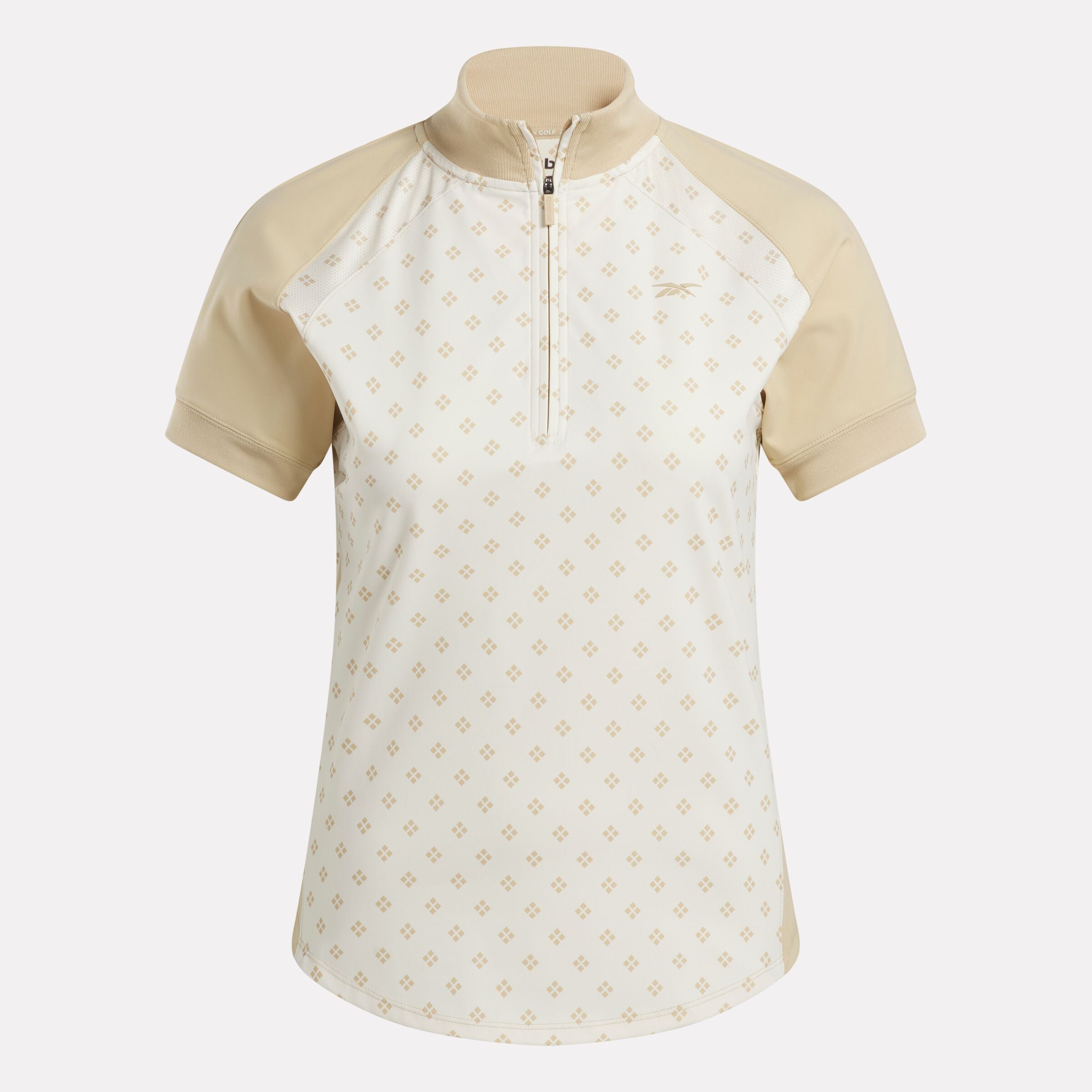 Women's Short Sleeve 1/4 Zip Mini Argyle Print Top - Stylish Casual Golf Polo Shirt for Women - Perfect for Golf, Office Wear & Everyday Outfits