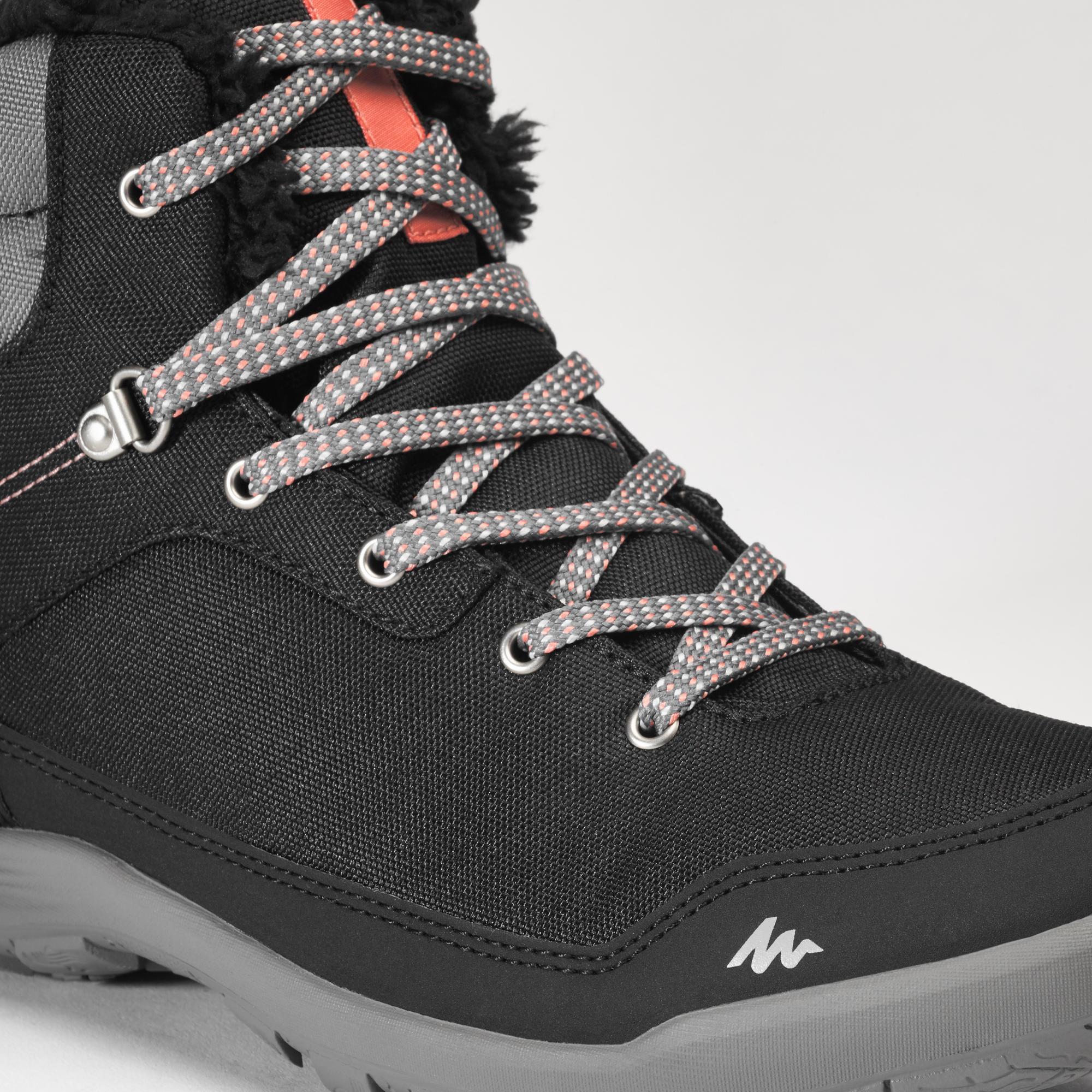 Quechua Women's SH100 MID Waterproof Hiking Boots - Warm Winter Snow Boots for Outdoor Trekking & Mountain Climbing