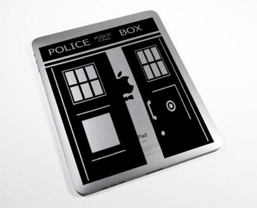 British Police Public Call Box Telephone - 8 Inch Black Vinyl Decal for Tablet & Car - Perfect for Doctor Who Fans, Home Decor, and Vehicle Customization