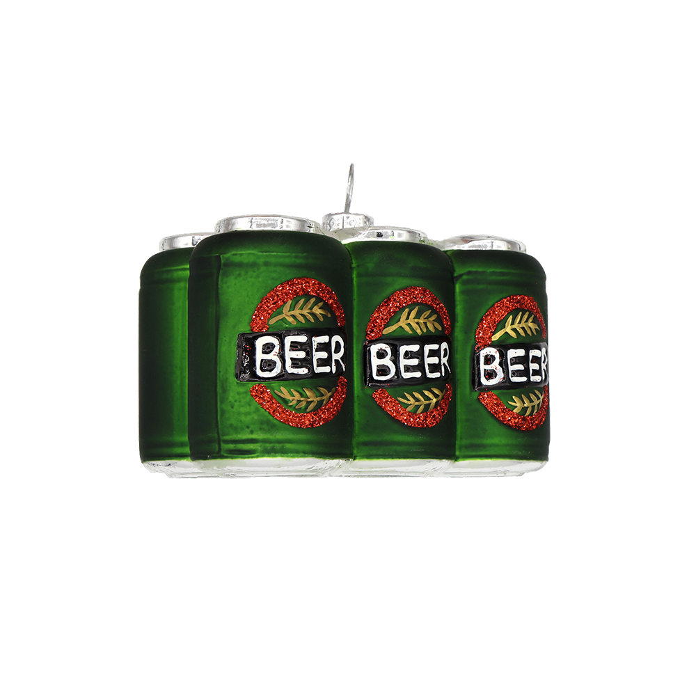 6-Pack Beer Ornaments - Christmas Tree Decorations for Beer Lovers, Home Bar & Party Decor - Perfect for Holiday Gifts & Festive Celebrations