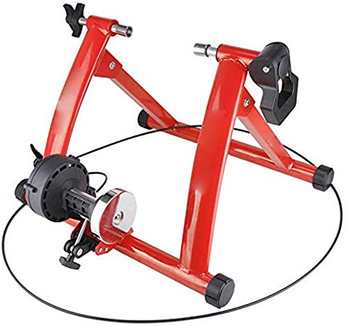 JLDN Bicycle Turbo Trainer - 6-Level Magnetic Resistance Bike Trainer Stand with Front Wheel Riser Block & Wire Control Adjuster | Indoor Cycling Exercise Equipment for Home Workouts & Training