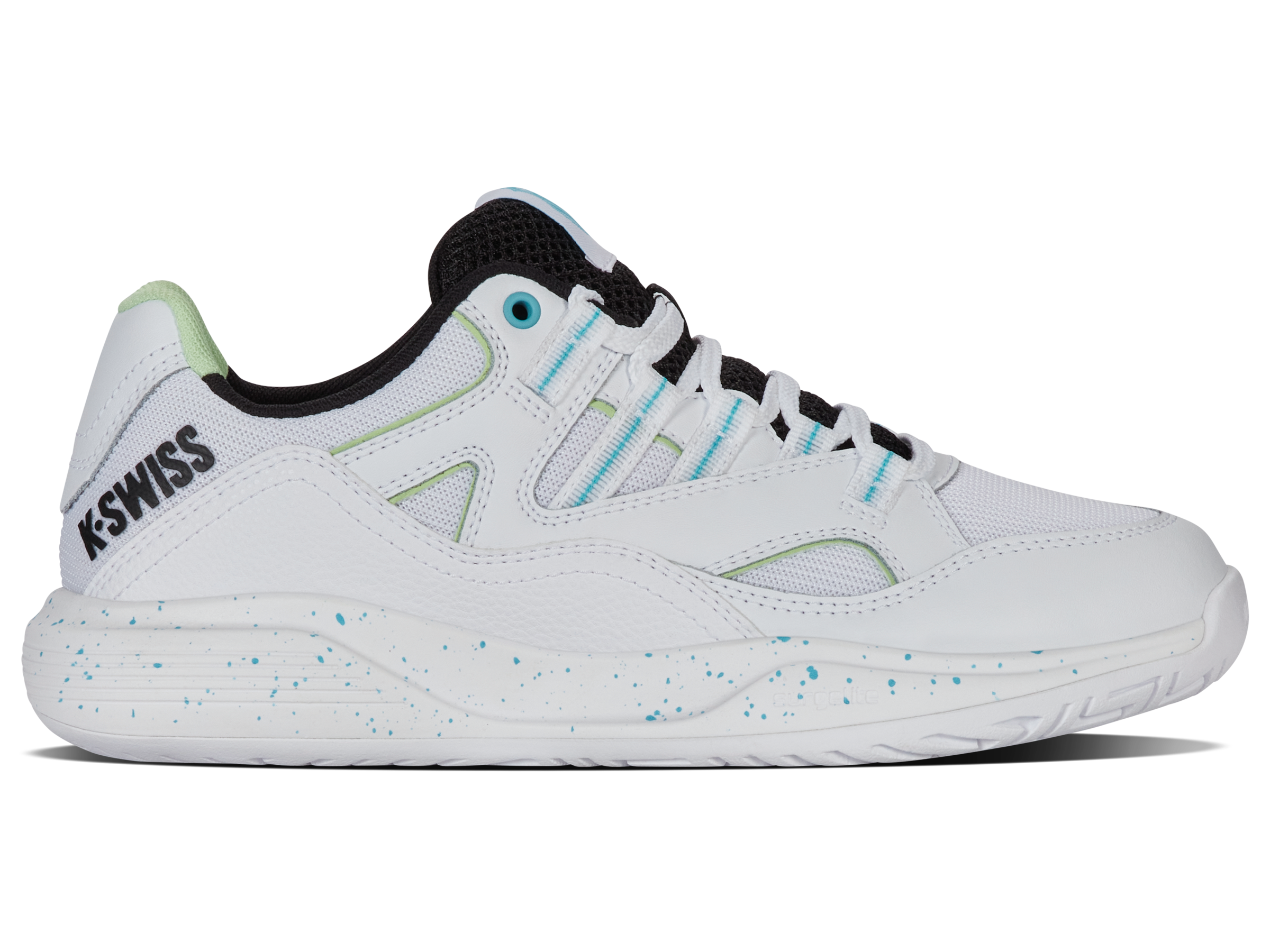 TURA TEAM 94076 971 M Sneakers - White, Paradise Green & Black Colorway | Men's Running Shoes for Gym, Jogging & Casual Wear