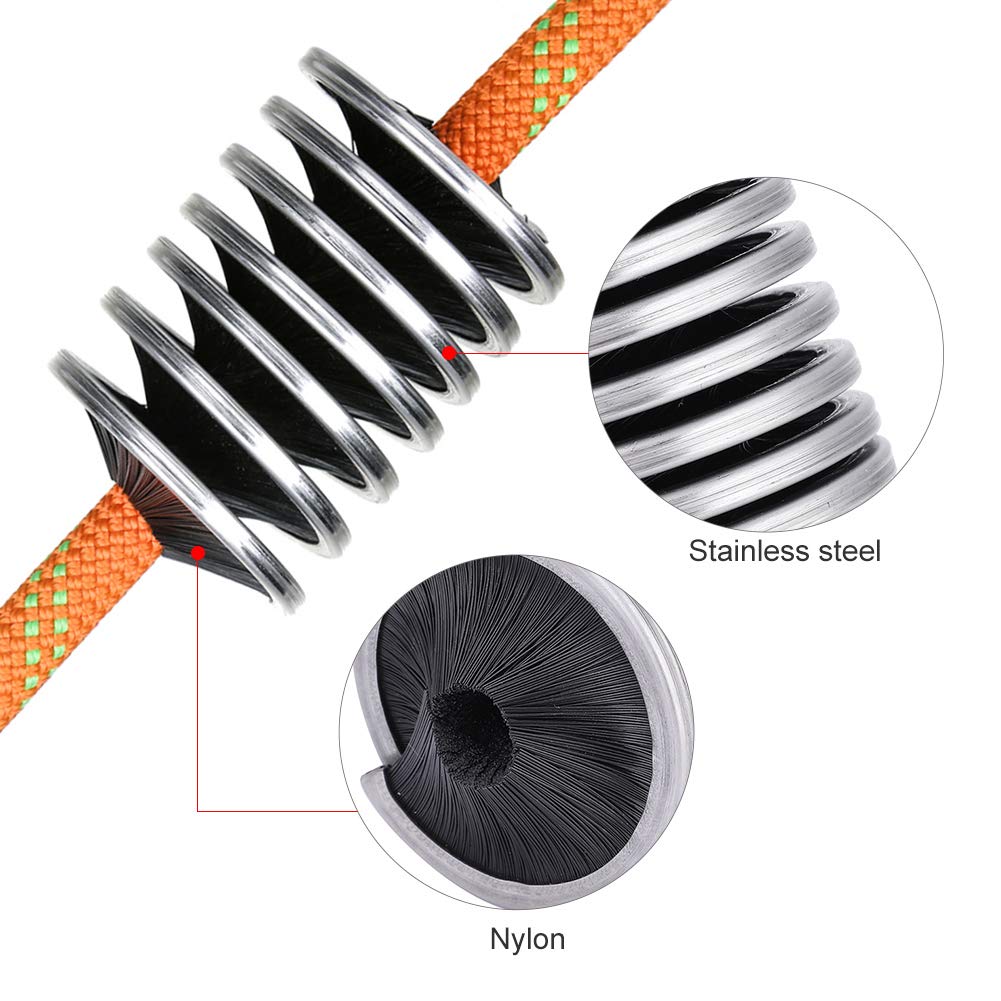 Premium Climbing Rope Brush - Heavy Duty Outdoor Rope & Cord Cleaning Tool for Rock Climbing, Hiking, Camping Gear Maintenance - Ideal for Washing and Maintaining Climbing Ropes, Hiking Gear, and Outdoor Equipment