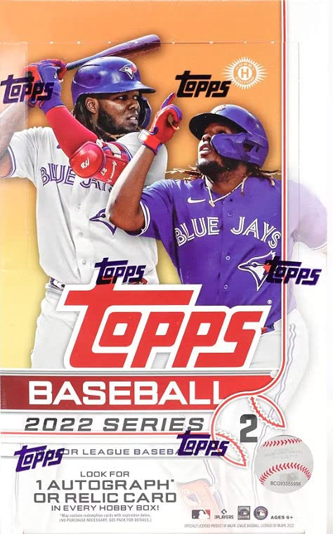 2022 Topps Series 2 MLB Baseball Hobby Box - 24 Packs per Box | Collectible Trading Cards for Baseball Fans & Sports Memorabilia Enthusiasts - Perfect for Trading, Collecting, and Displaying