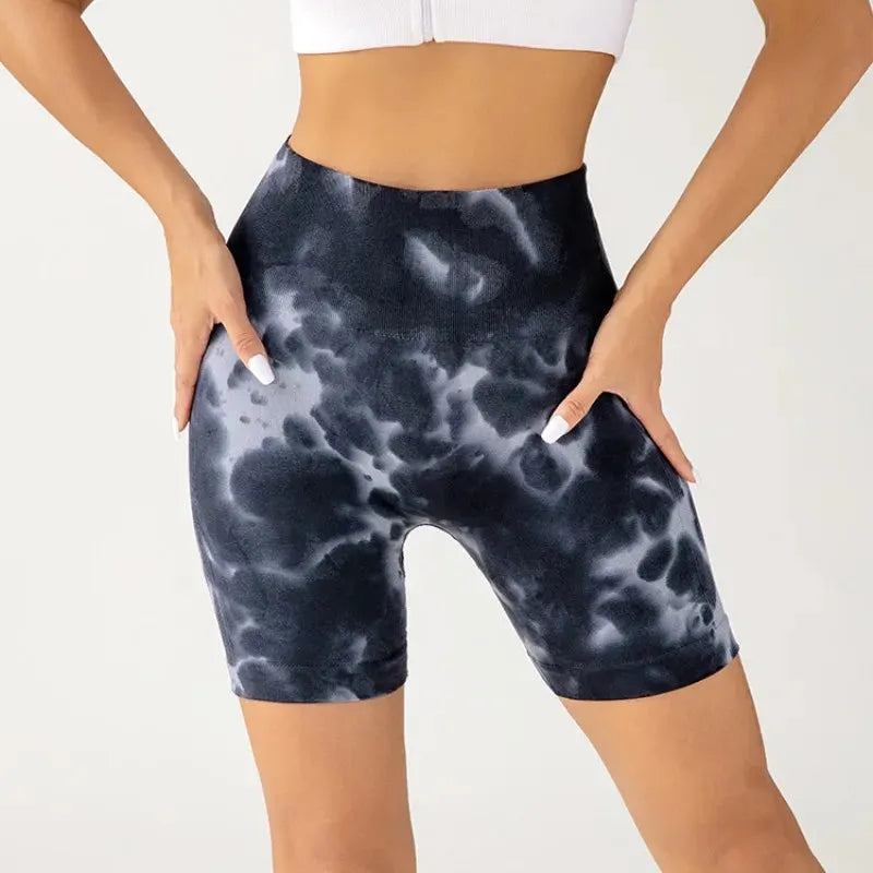 High Waisted Yoga Pants for Women - Tummy Control & Butt Lifting Workout Shorts - High Elasticity Drip Dyed Fitness Leggings - Perfect for Gym, Running, Yoga & Lounge Wear
