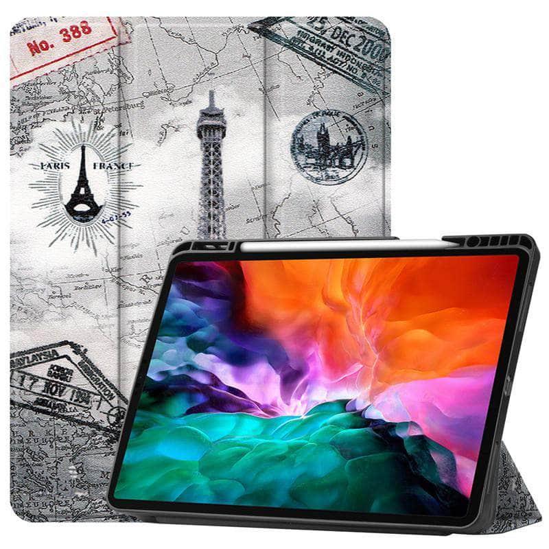 Premium Tri-Fold Leather Case for iPad Pro 2021 | Slim Protective Cover with Auto Sleep/Wake | Perfect for Work, Travel & Home Use