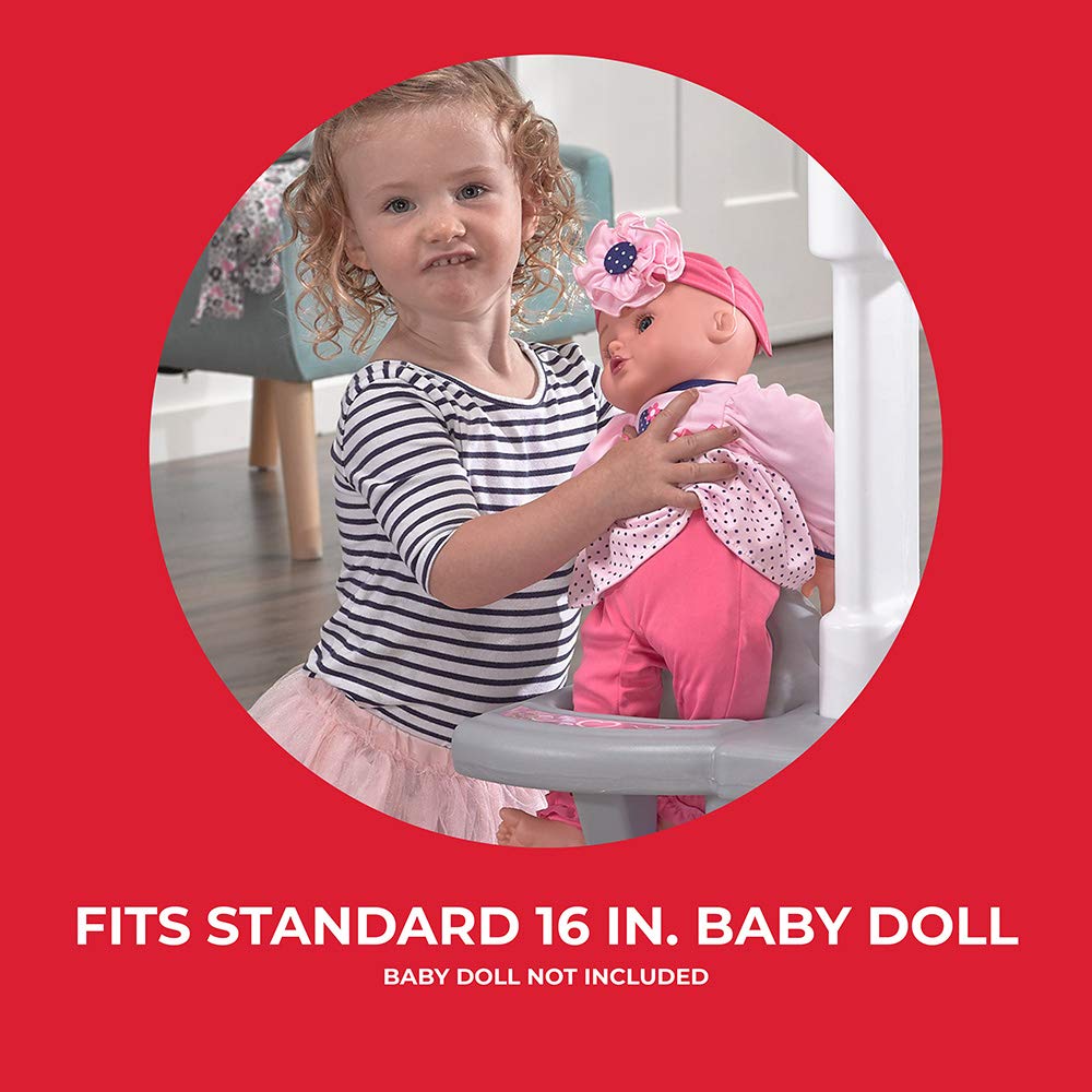 Step2 Love & Care Deluxe Baby Doll Nursery Playset - Compact Doll Changing Station & Crib with Toy Accessories - Durable Plastic Toddler Toy for Girls & Boys Ages 2-6 Years (Lavender) - Perfect for Pretend Play, Role Play & Early Childhood Development