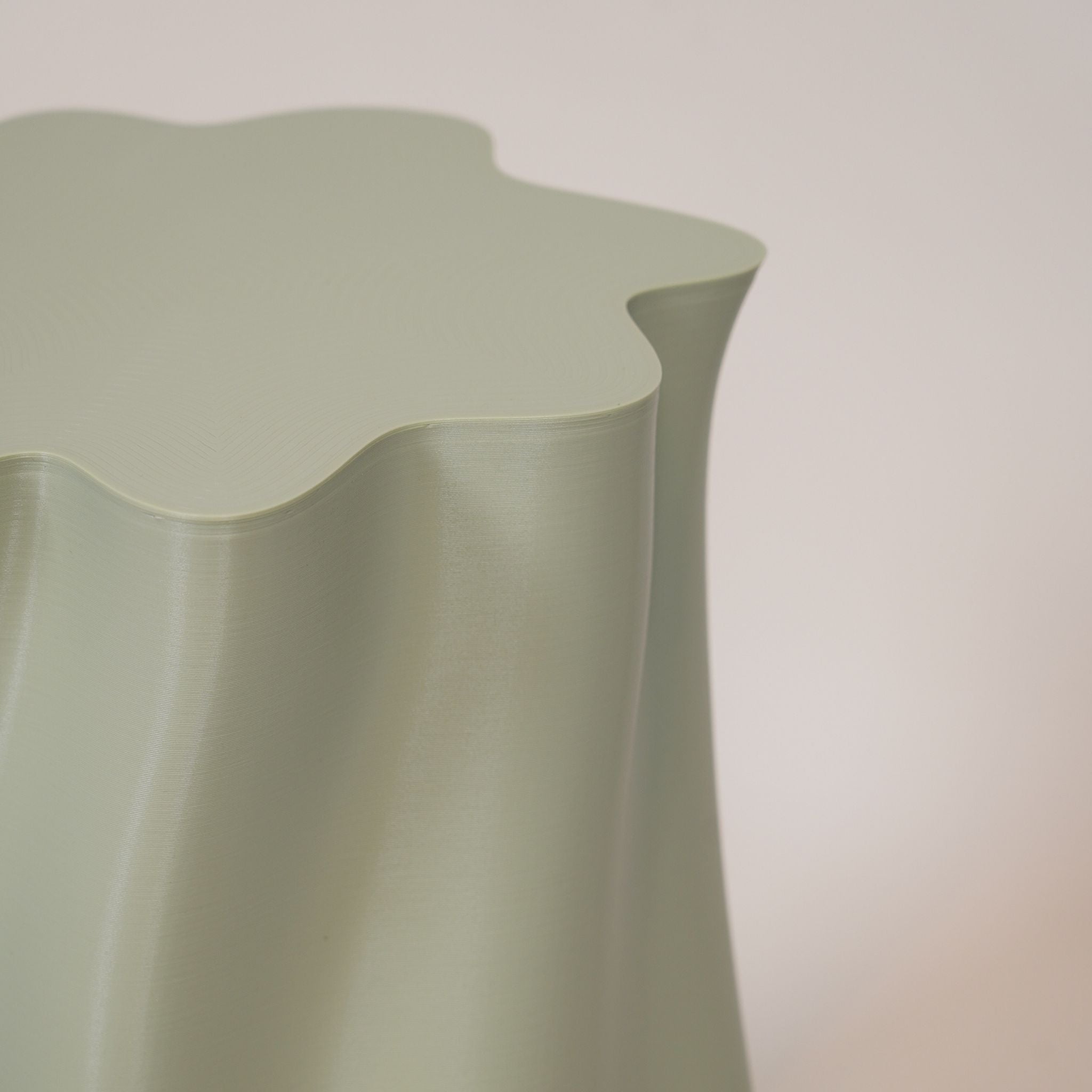 Lulu Stool - Medium Size (H45cm) Sage Matte Finish - Modern Home & Office Stool for Living Room, Bedroom, or Workspace
