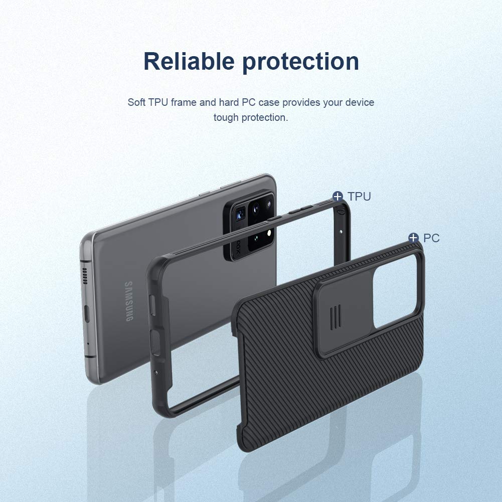 Slim Protective Case for Samsung Galaxy S20 Ultra - Hard PC + TPU Cover with Camera Protector | Ultra Thin Anti-Scratch Phone Case | Perfect for Everyday Use, Travel & Outdoor Activities
