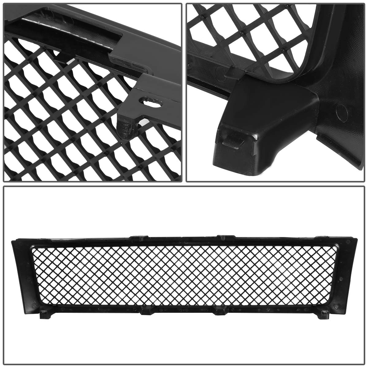 Auto Dynasty Front Upper Bumper Grille Replacement for 2007-2013 Chevy Silverado 1500 | ABS Plastic Mesh Style Matte Black | Truck Accessories & Off-Road Upgrade