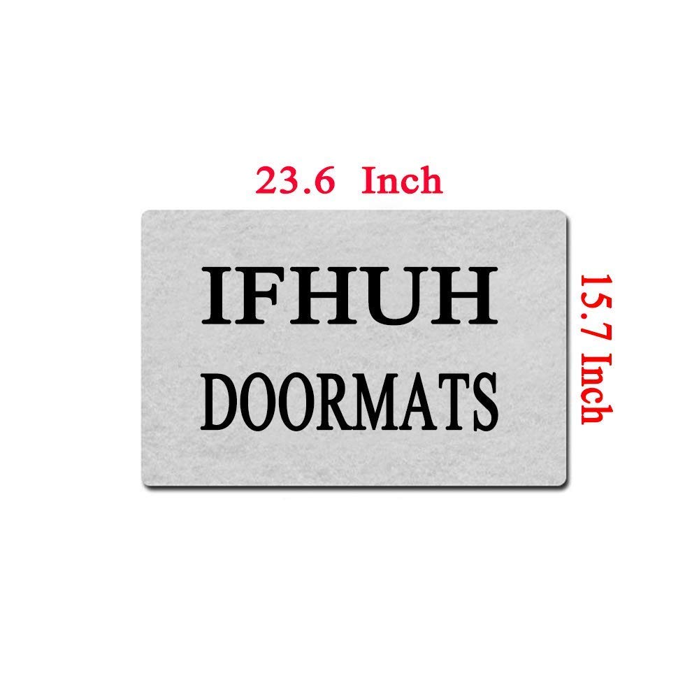 Funny Welcome Doormat - 'Welcome to The Shitshow' Non-Slip Rubber Backing, 23.6x15.7 Inch Indoor/Outdoor Entry Rug - Perfect for Front Door, Porch, or Housewarming Gifts